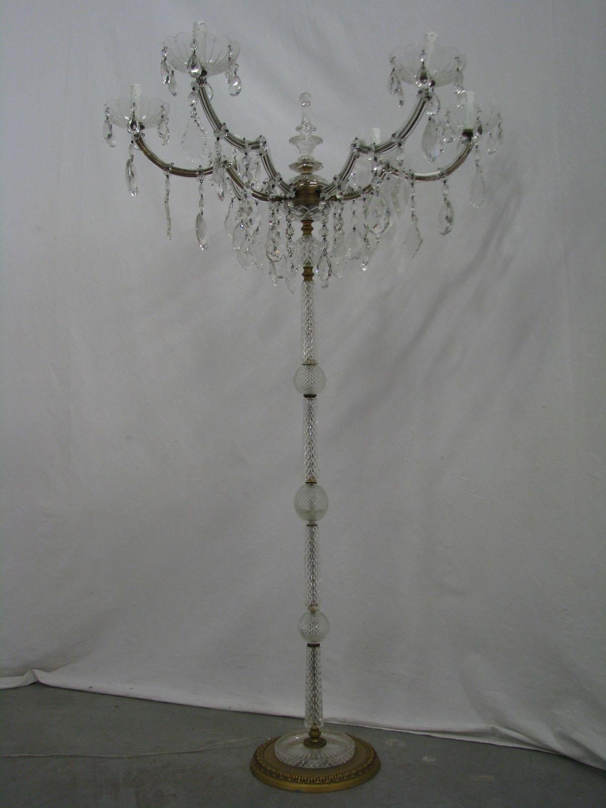 Unusual and extremely decorative object
- 1.5-meter high, floor crystal candelabrum in the style of Marie Therese.
 
While typical Marie Therese chandeliers are quite often offered items,
a giant floor candelabrum made in this style
- is a