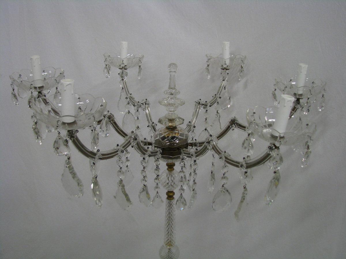 Floor Crystal Candelabrum Marie Therese Style For Sale 2
