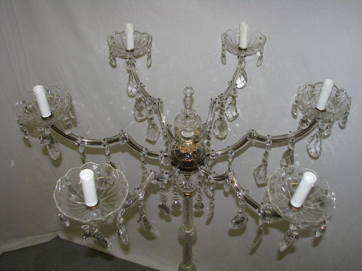 Floor Crystal Candelabrum Marie Therese Style For Sale 3