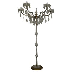 Retro Floor Crystal Candelabrum Marie Therese Style