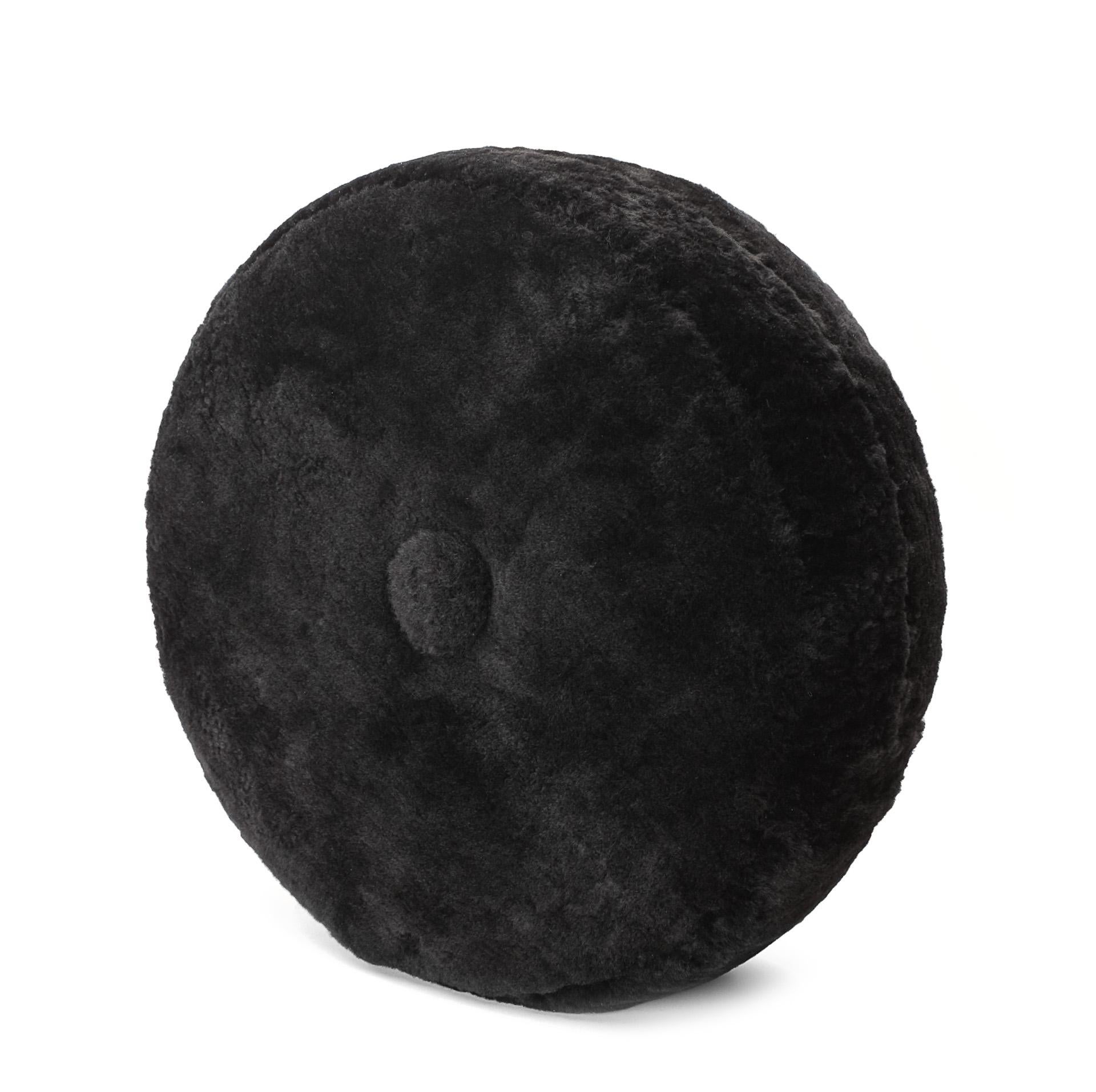 Designed to exude luxury and wake up your space with additional seating, accent decor and cozy chill zones, these low-profile circular shearling floor cushions can be easily moved or stashed away. 

Construction: Handcrafted to order in Long Island,