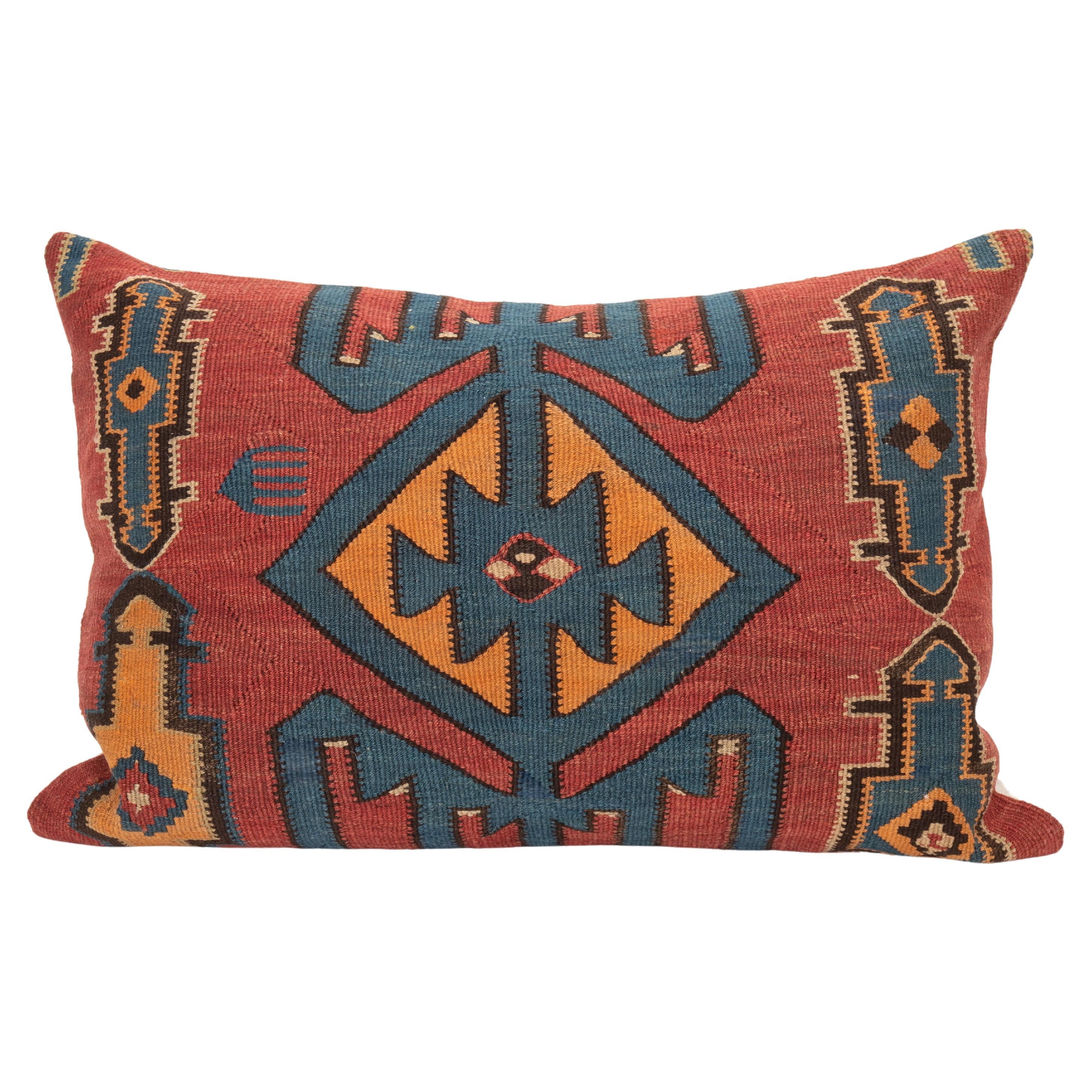 Floor Cushion Made from an Antique Avar Kilim from Dagestan , Early 20th C. For Sale