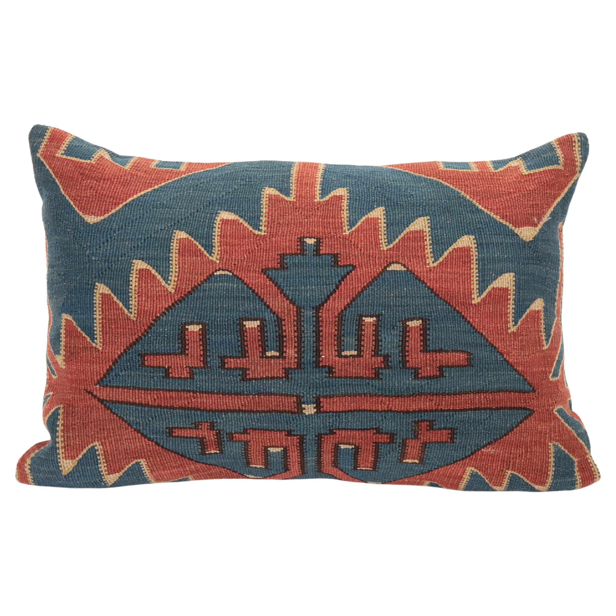 Floor Cushion Made from an Antique Avar Kilim from Dagestan , Early 20th C.