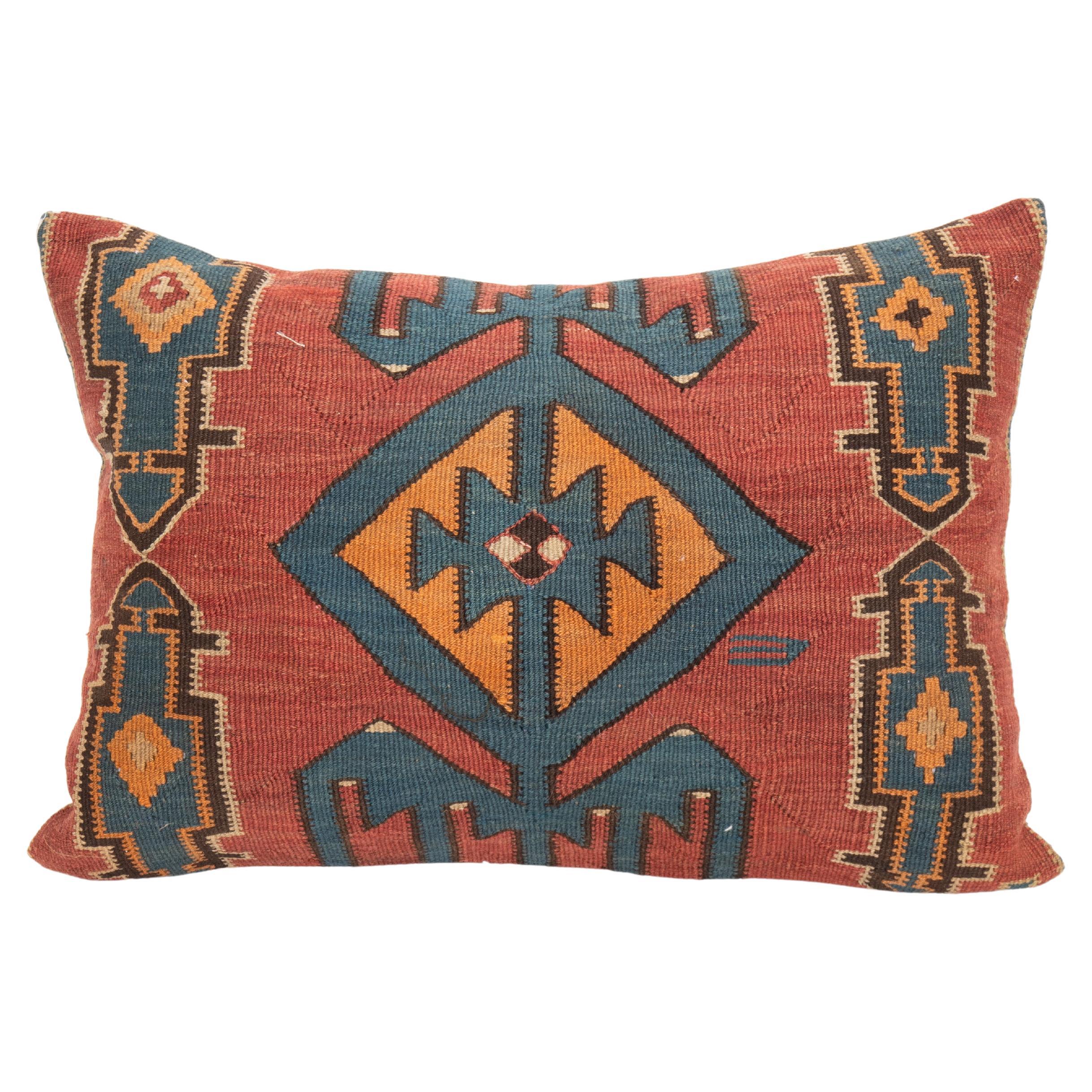  Floor Cushion Made from an Antique Avar Kilim from Dagestan , Early 20th C. For Sale