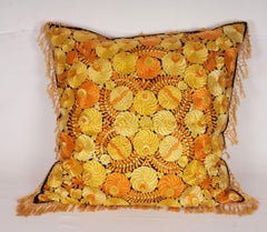 Floor Cushion, Pillowcase Made from a Matyo Embroidery, Hungary, Early 20th C