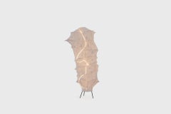 Contemporary White Floor Lamp 02, Oliver & Frederik, Knit and Steel, LED Light