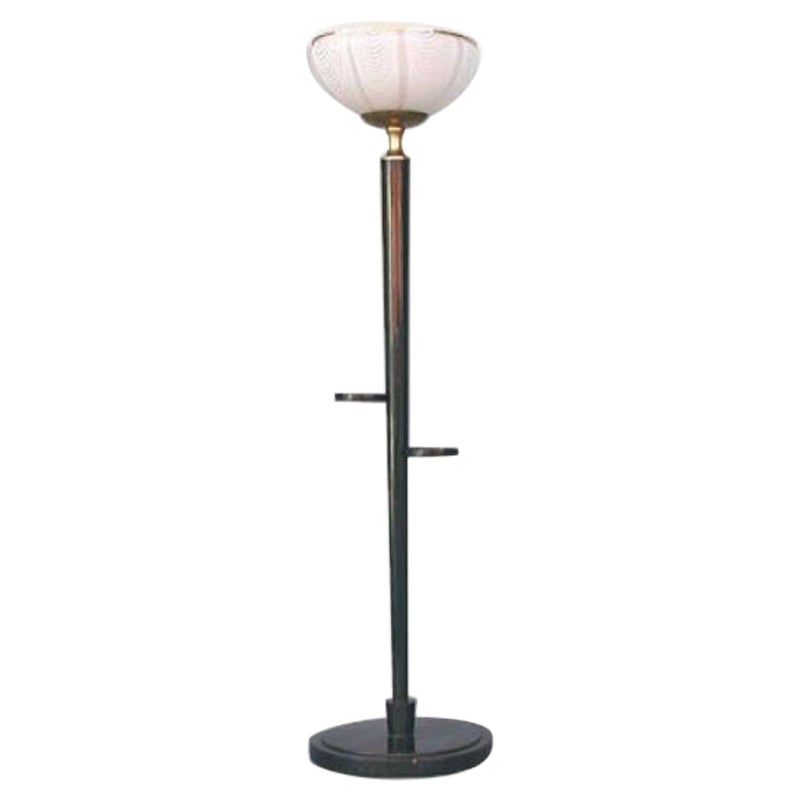 Stehlampe aus Opalglas, 1940 im Angebot