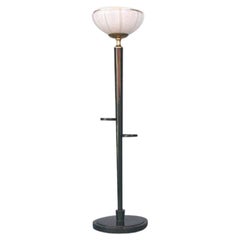 Stehlampe aus Opalglas, 1940
