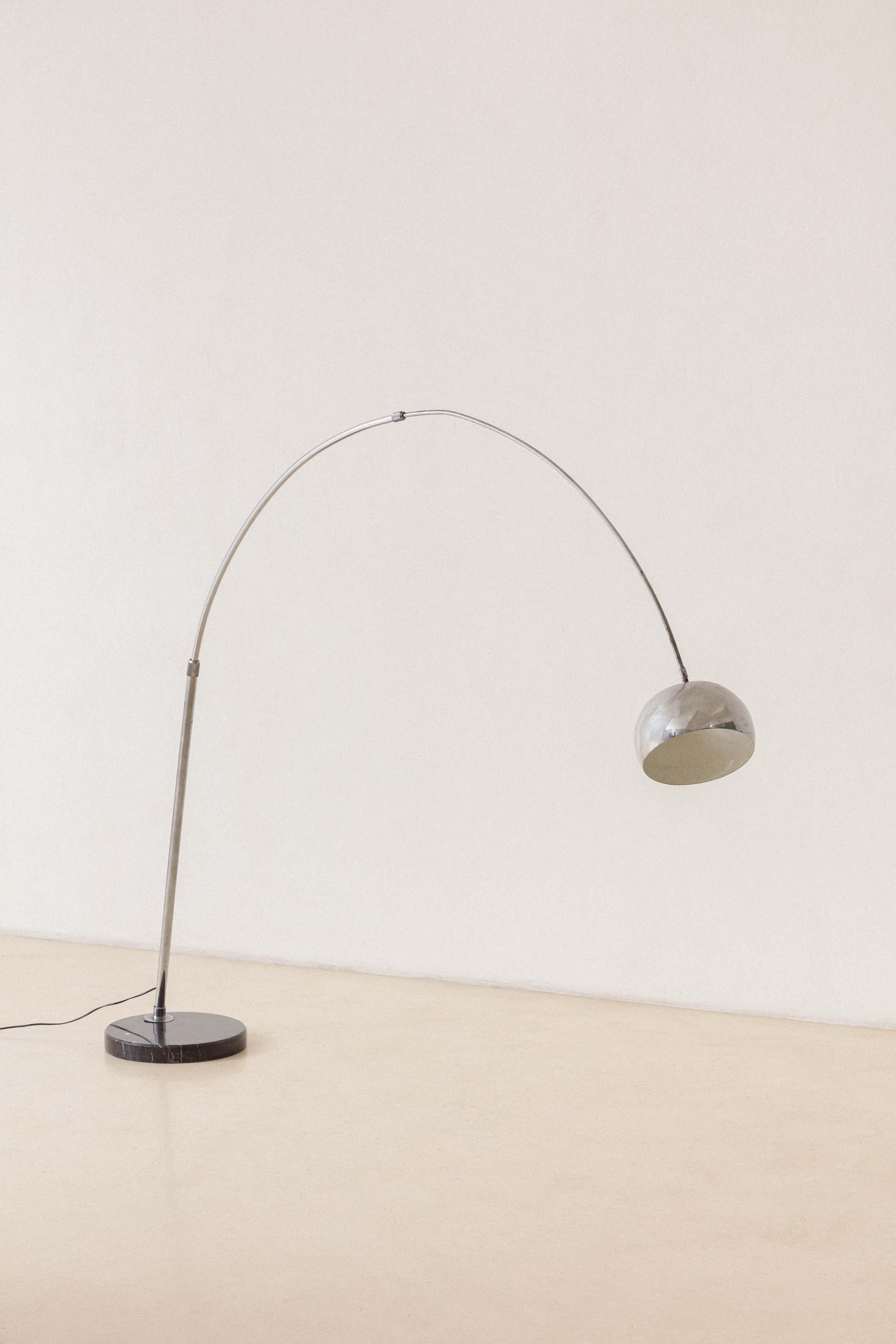 Floor Lamp, 1960s, Inspired by Achille & Pier Giacomo Castiglioni Iconic Arco In Good Condition For Sale In New York, NY