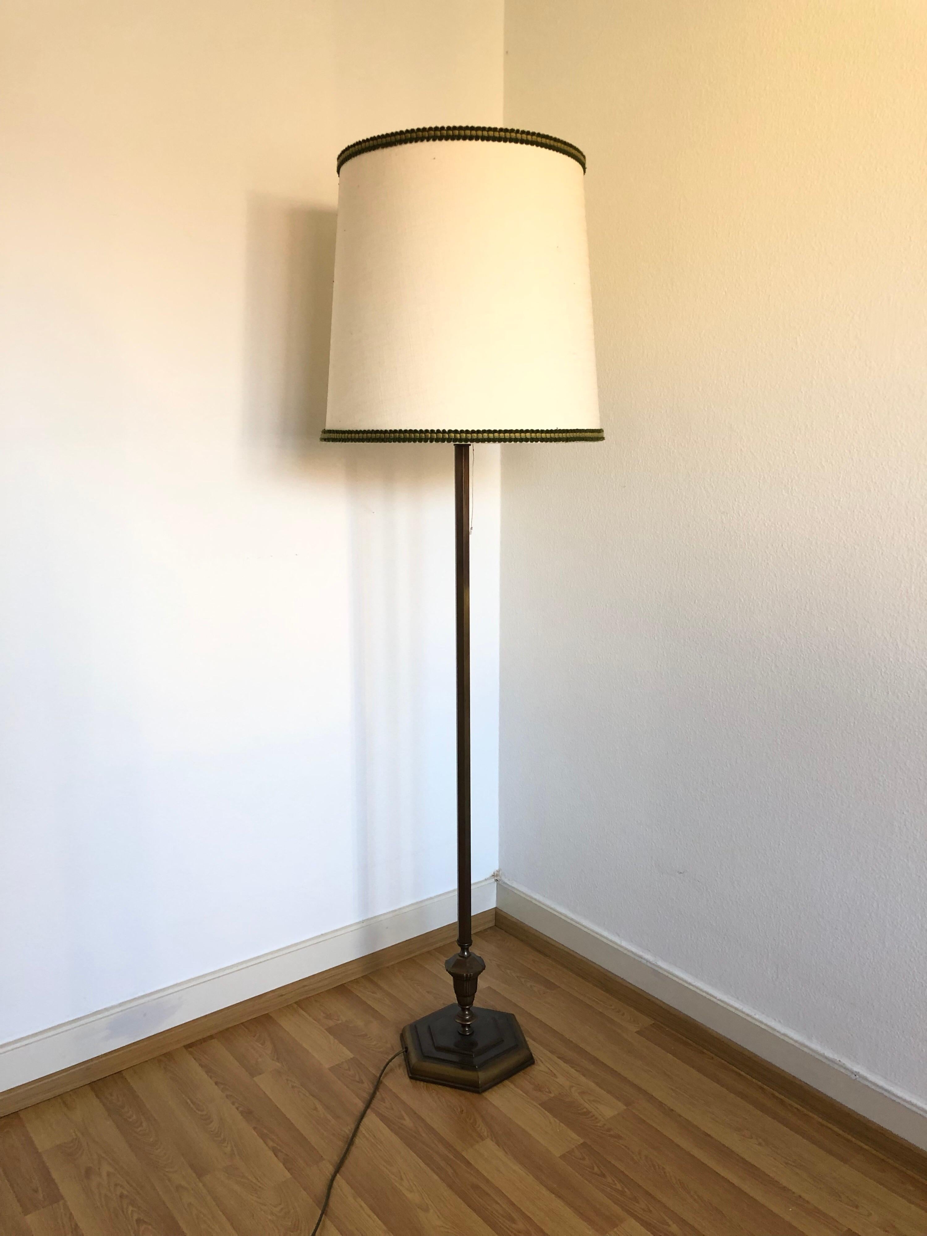French Floor Lamp Abat Jour Mid-Century Modern , France SALE 