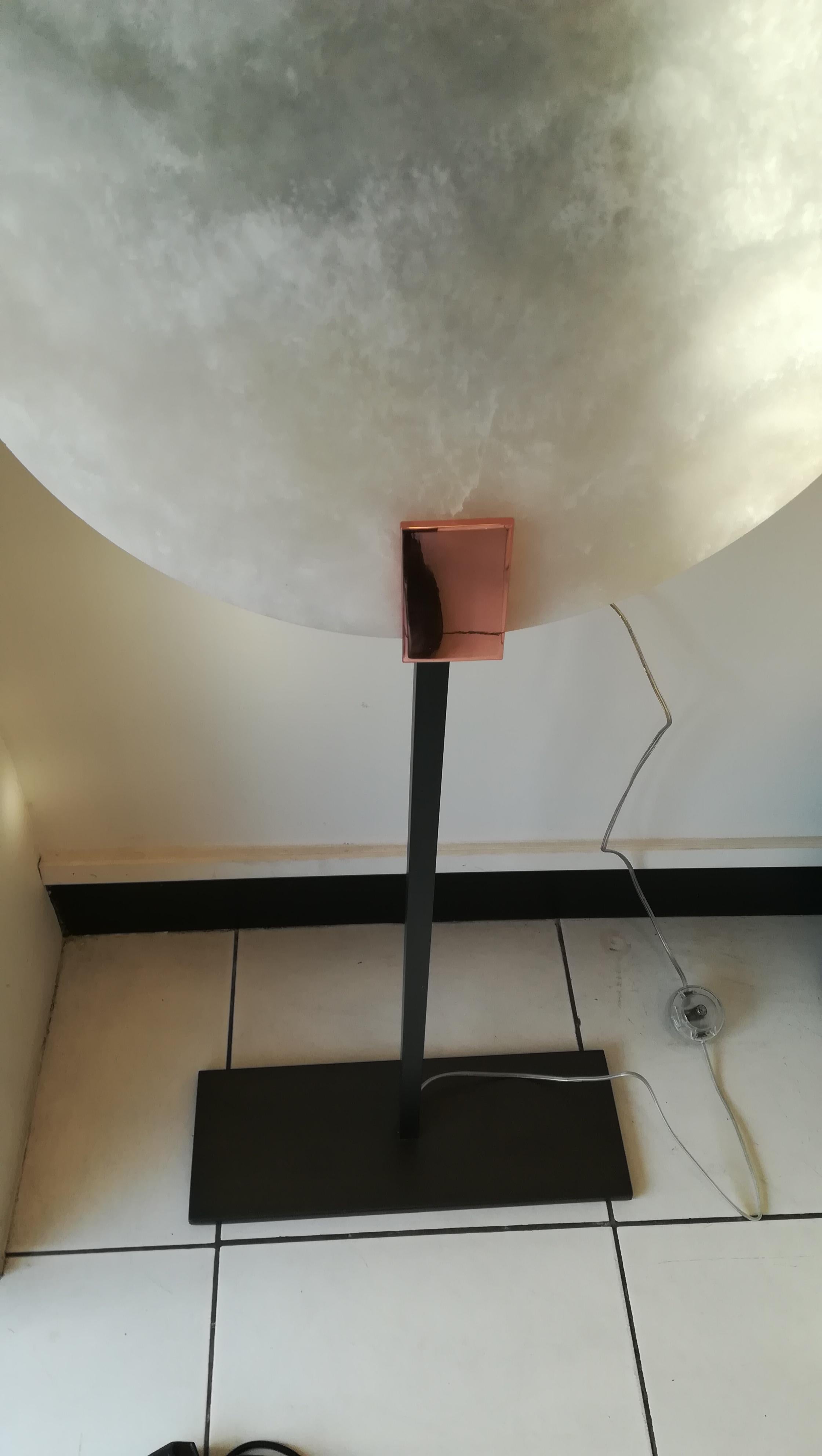 Floor Lamp, Alabaster, Copper and Metal 5