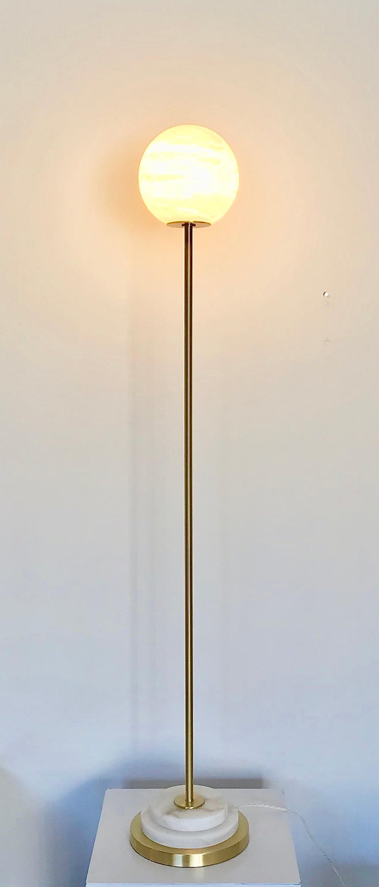 Minimal Floor Lamp Alabaster Moon For At 1stdibs Floor Lamp Alabaster Moon With Base Composed Of Diffe Diameter Overling Disks In Satin Br