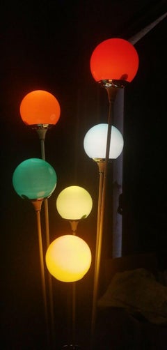 Floor Lamp "Alberello" in Metal and Marble by Stilnovo, 1960s