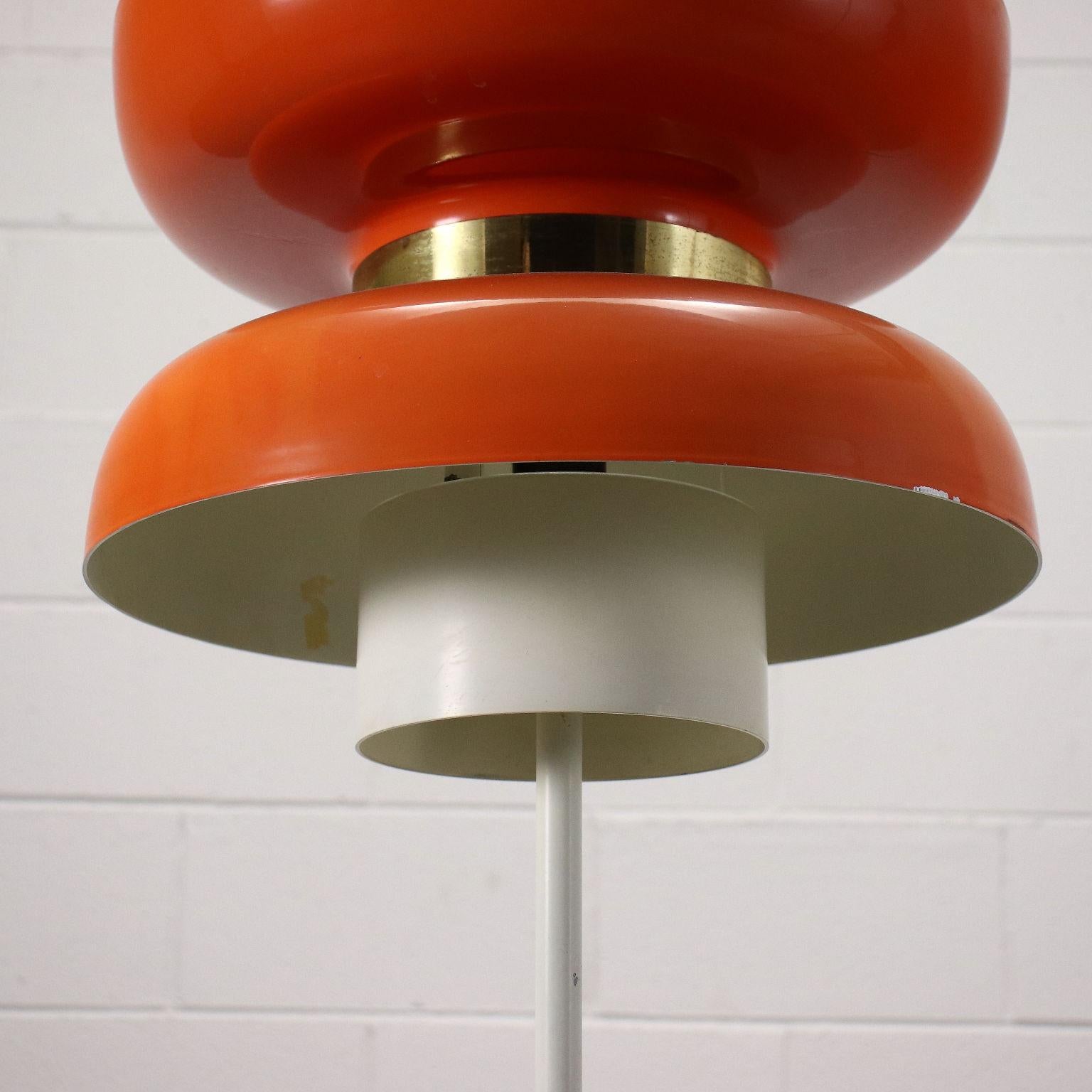 Floor Lamp Alluminium Metal Brass Italy 1960s For Sale at 1stDibs