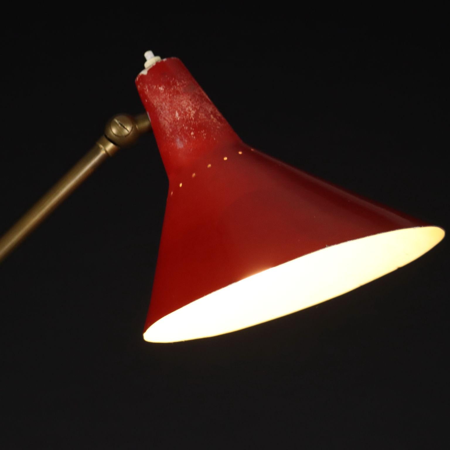 Mid-Century Modern Floor Lamp Aluminum Italy 1950s For Sale