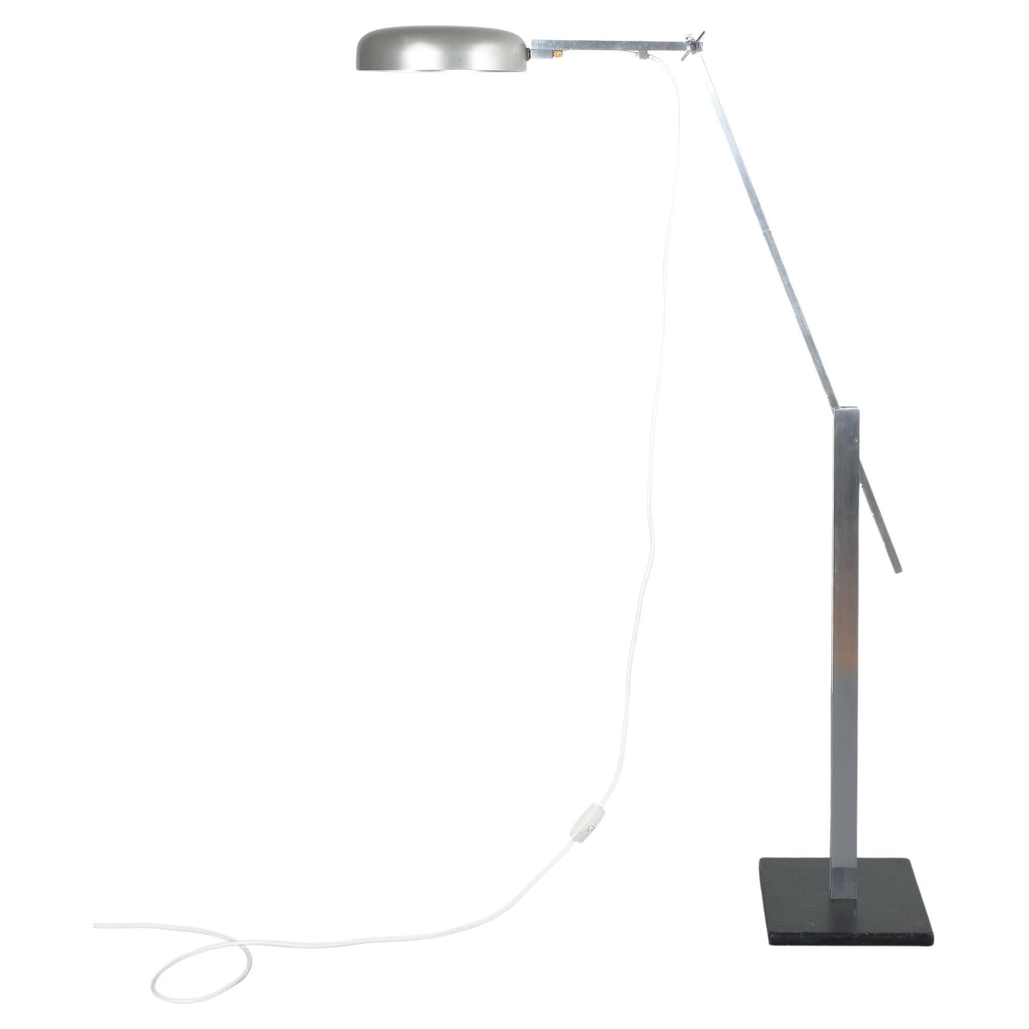 Lampada da terra Schliephacke in alluminio per Mewa, 1955 circa in vendita 5