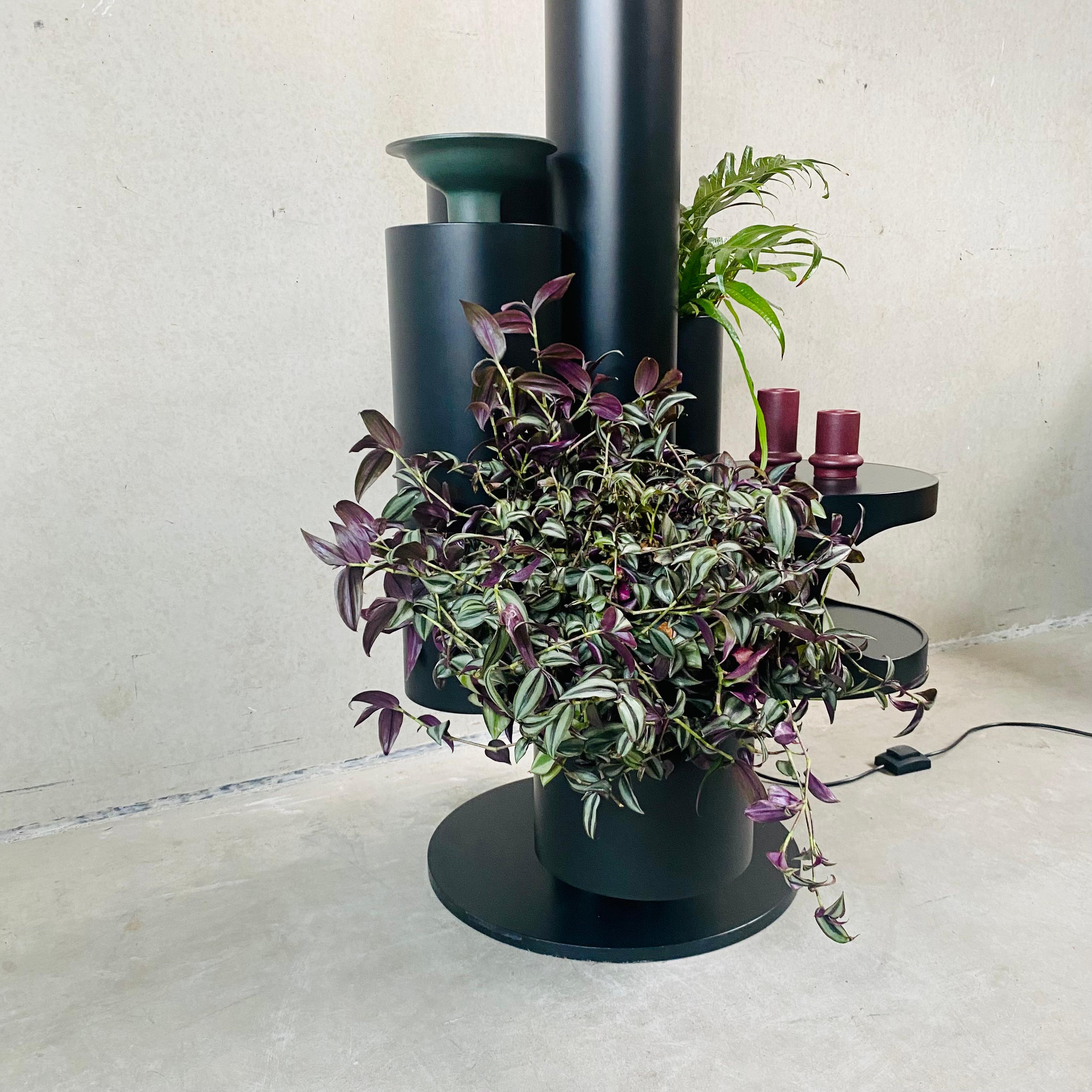 Floor lamp and plant stand 