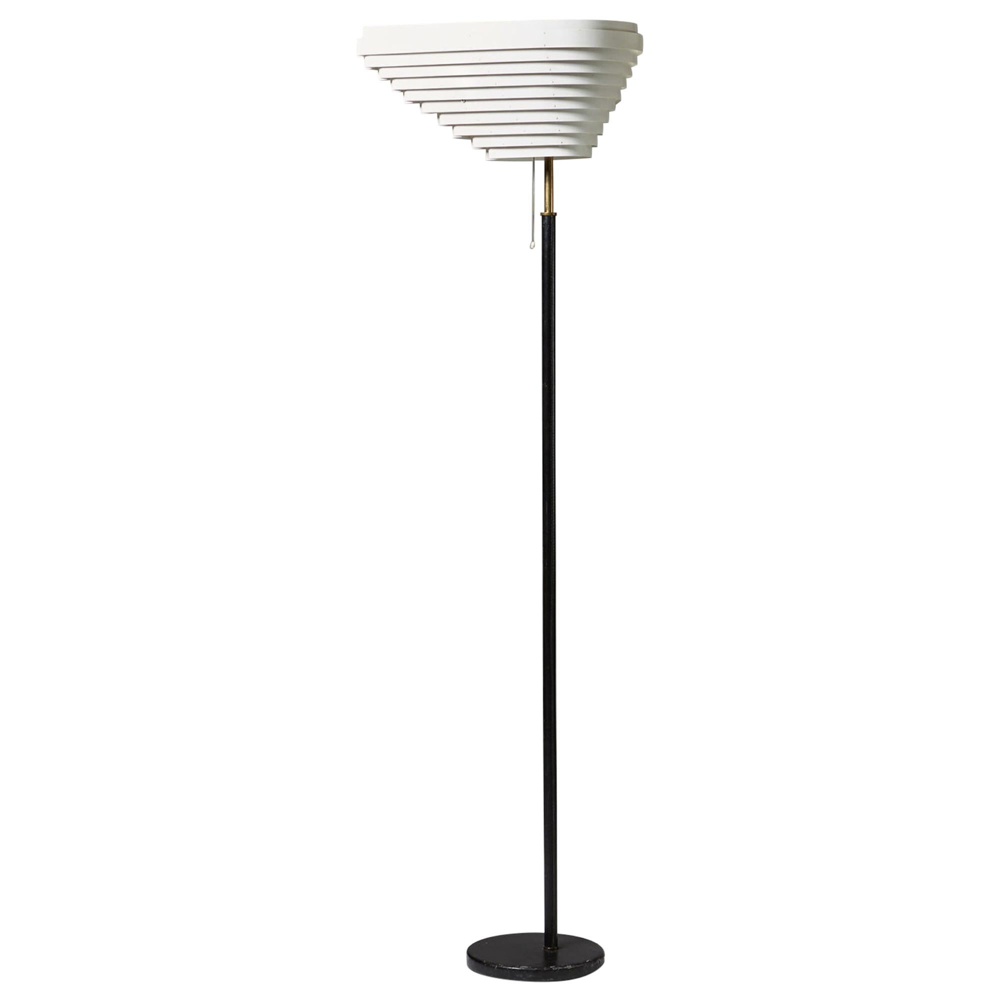 Floor Lamp “Angel Wing” Designed by Alvar Aalto for Valaistustyö, Finland, 1950s