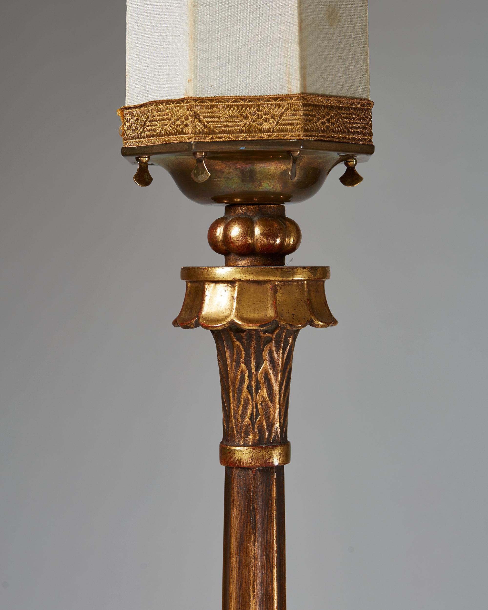 Art Nouveau Floor Lamp Anonymous, Sweden, 1920s For Sale