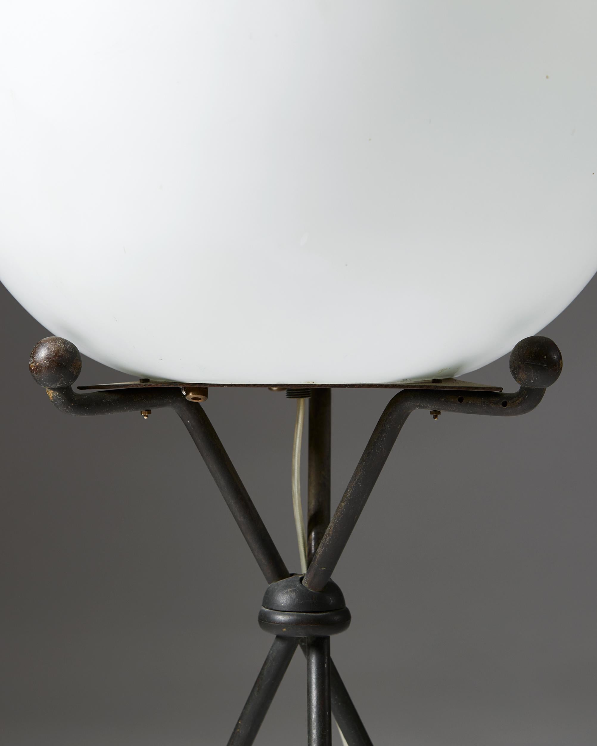 Glass Floor Lamp, Anonymous, Sweden, 1960s For Sale
