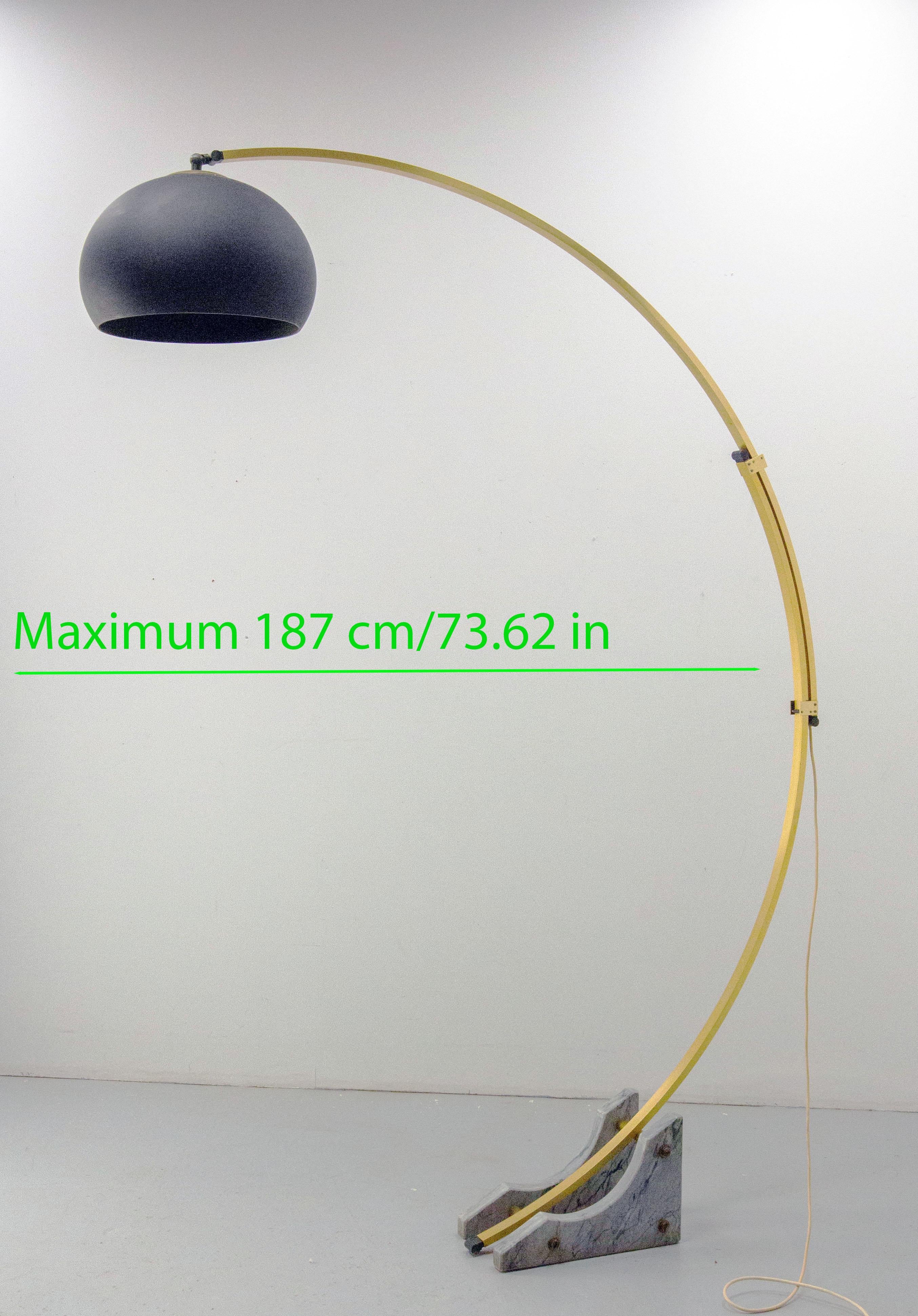 Floor Lamp Arc by Goffredo Reggiani, Italian Lampadaire, circa 1970 For Sale 3