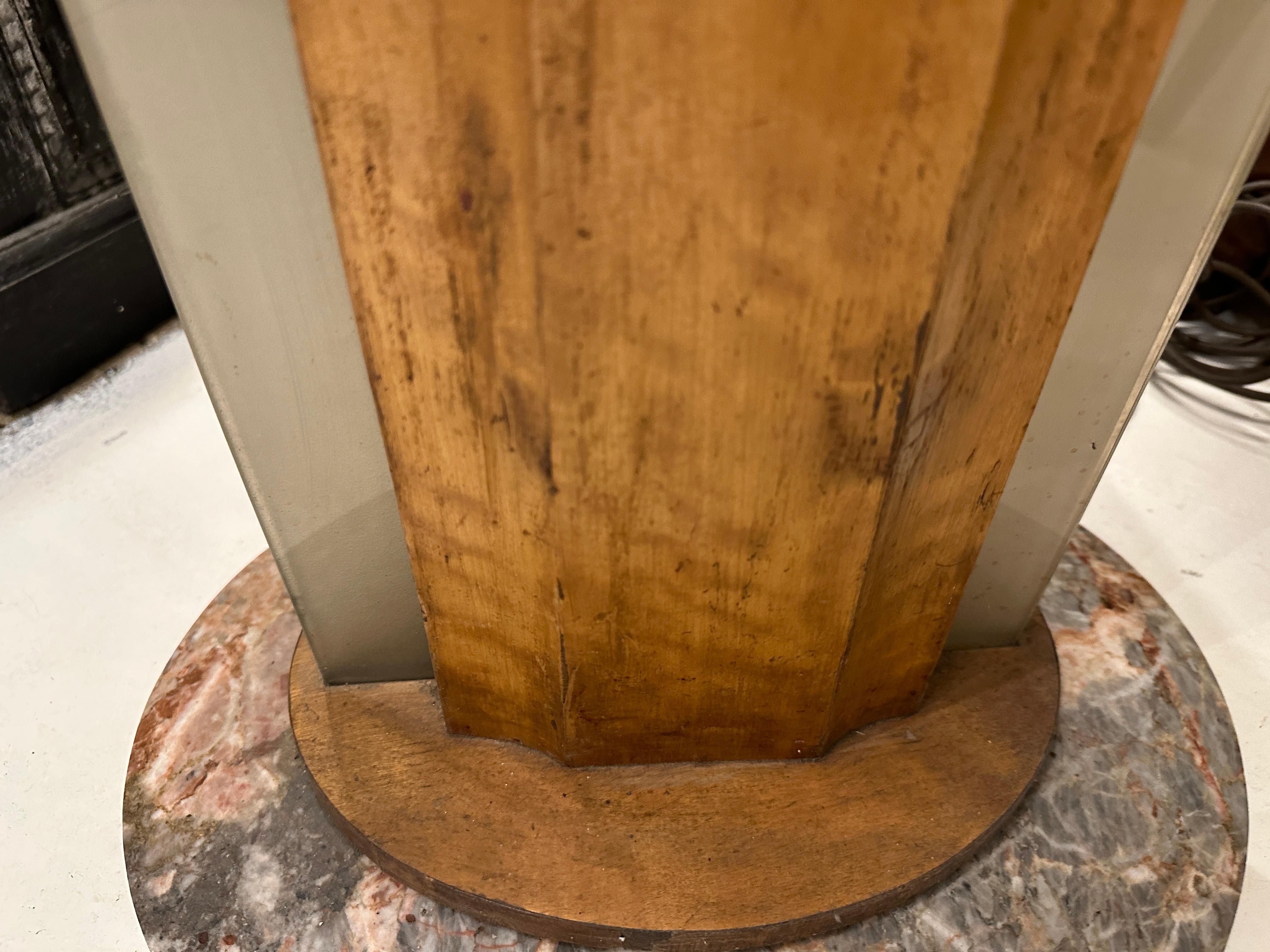 Early 20th Century Floor Lamp Art Deco 1920, France, Material, Wood For Sale