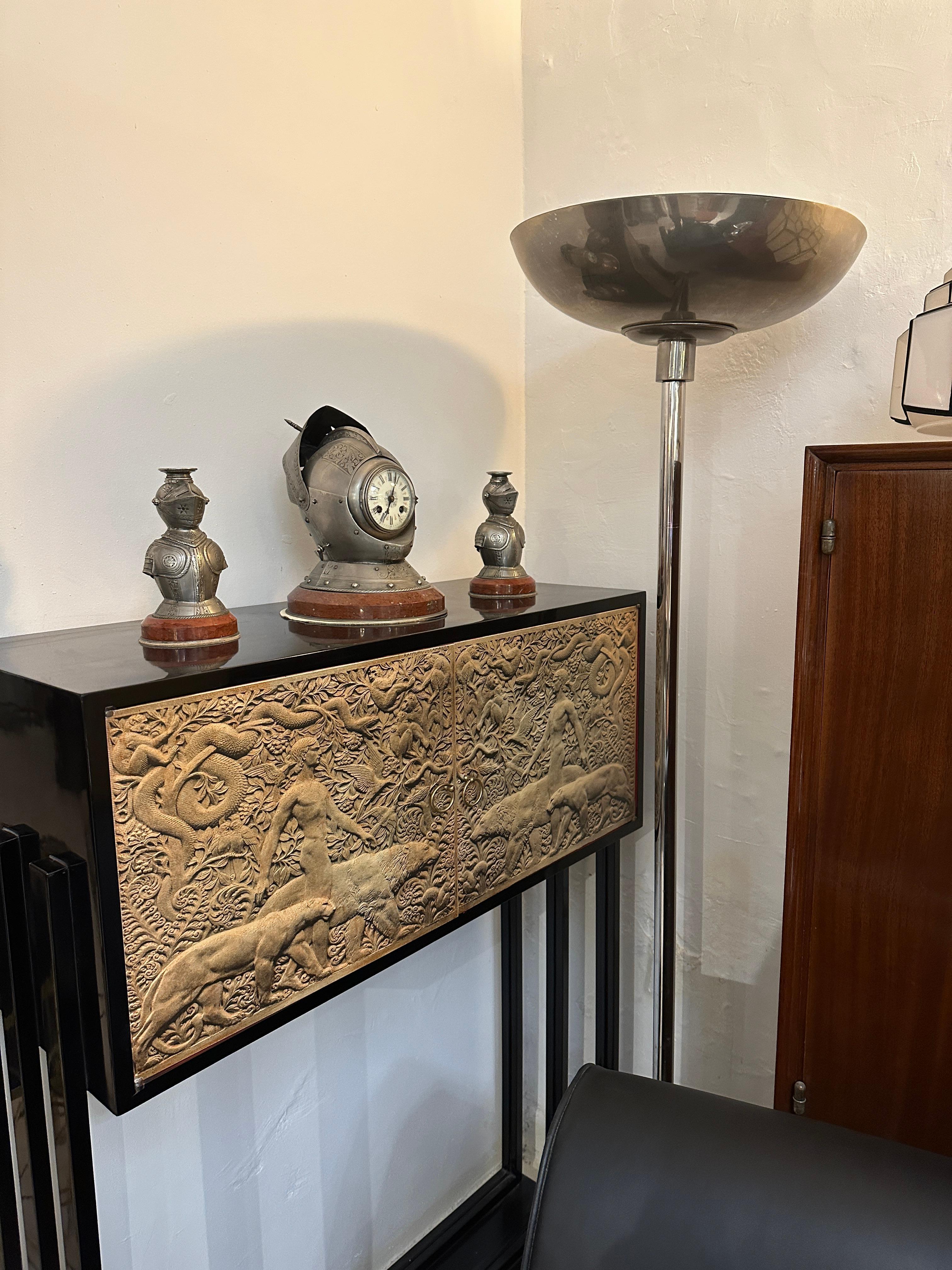 Lampada da terra Art Deco 1920, Tedesco, Materiale, Cromo in vendita 6