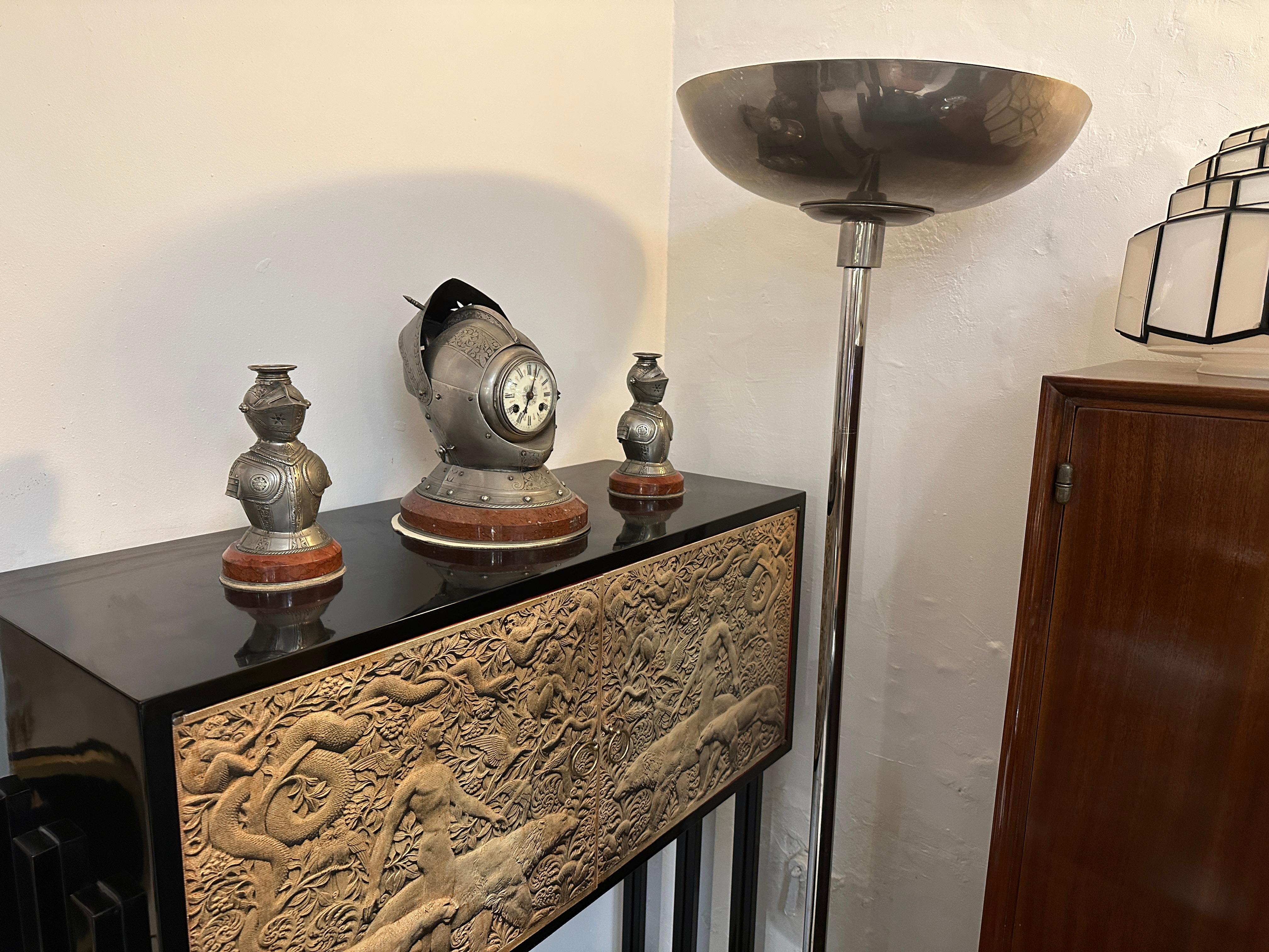Lampada da terra Art Deco 1920, Tedesco, Materiale, Cromo in vendita 7
