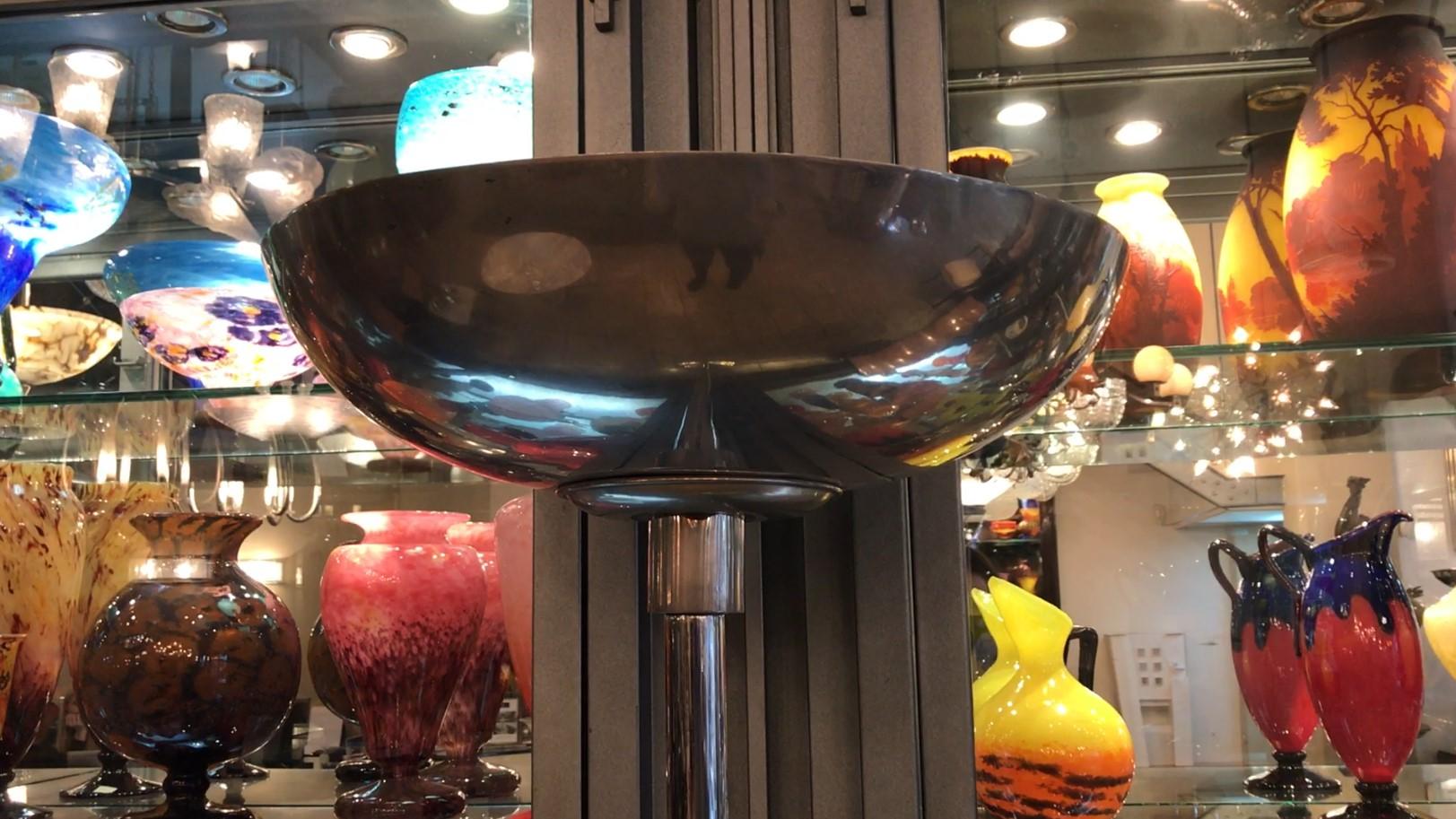 Inizio XX secolo Lampada da terra Art Deco 1920, Tedesco, Materiale, Cromo in vendita