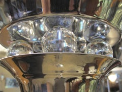 Floor Lamp Art Deco 1920, German, Materials: Chrome and Glass