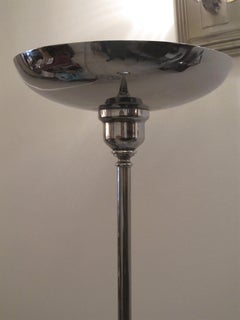Floor Lamp Art Deco 1930, France, Materials: Chrome