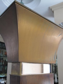 Floor Lamp Art Deco 1930, France, Materials: Wood, Mirror and Bronze