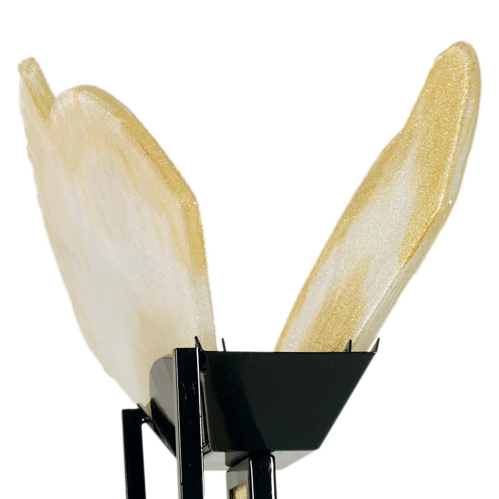Stehlampe im Art Decò Stil 1970er Jahre von Av Mazzega , lackierter Stahl und Muranoglas (Art déco) im Angebot