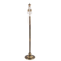 Floor Lamp Art Decò Style in Burnished Brass by Bottega Gadda, Milano, 1970s