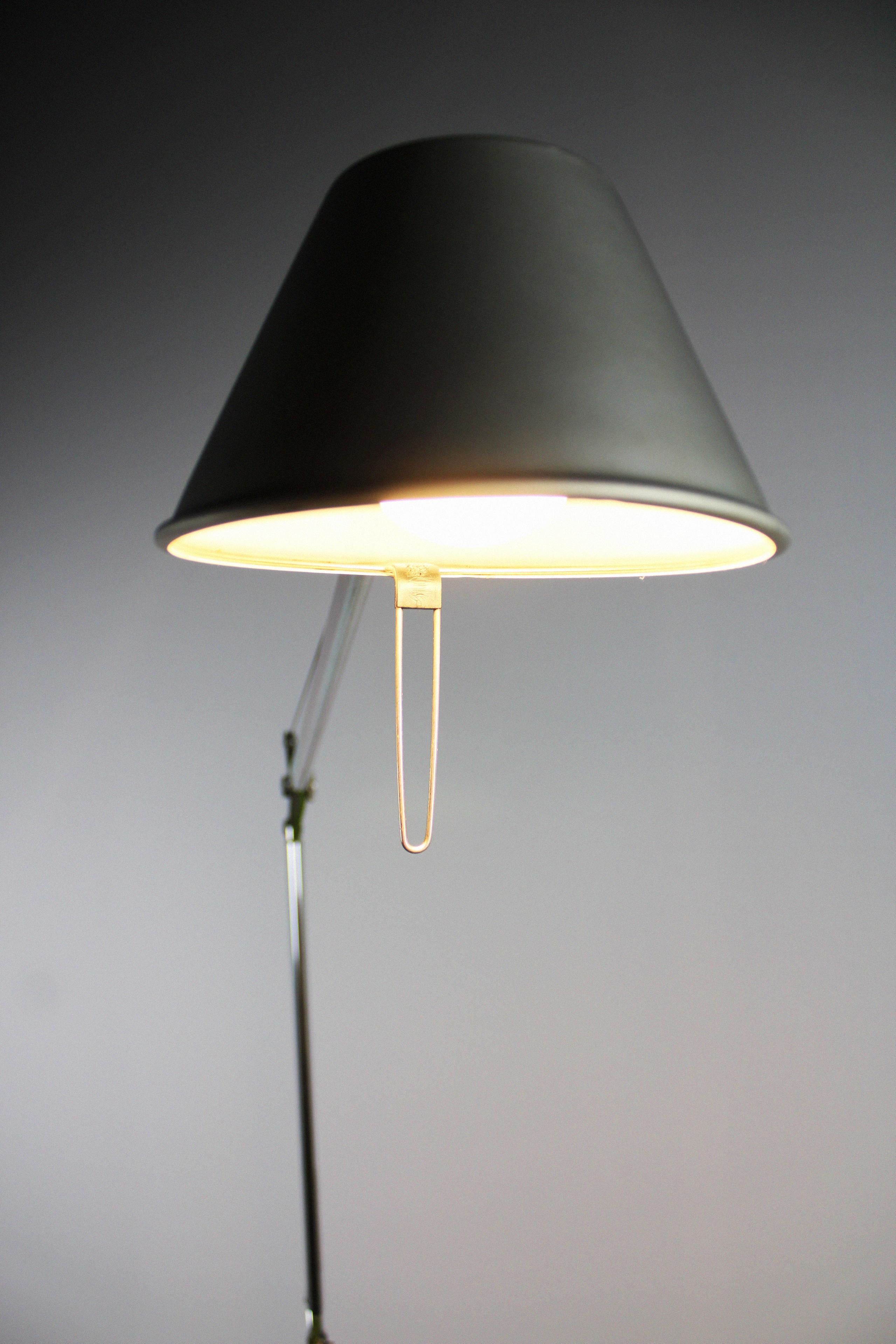 Floor Lamp Artemide Tolomeo Vintage Green Wire Modern Aluminum 1987 Italy For Sale 6