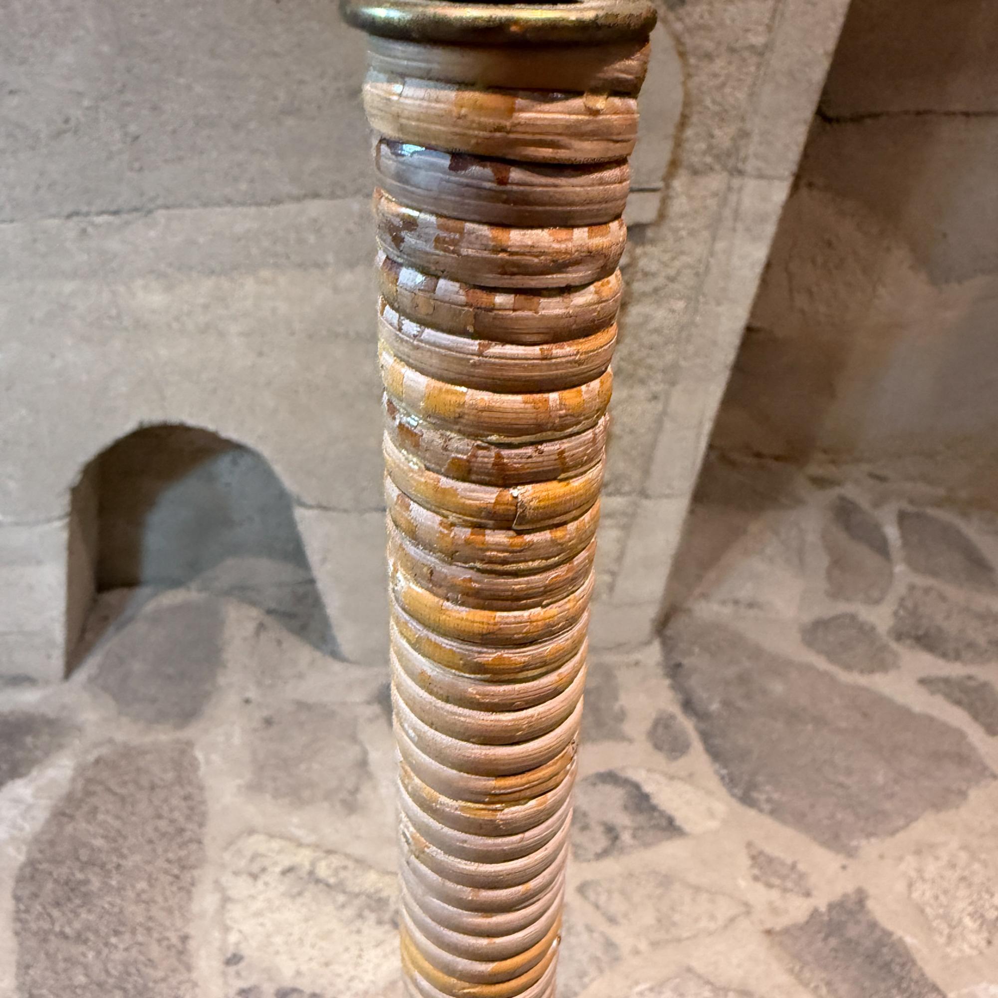 Lampadaire Coquille Articul�ée Canne & Laiton Milieu de Siècle Tommaso Barbi en vente 1
