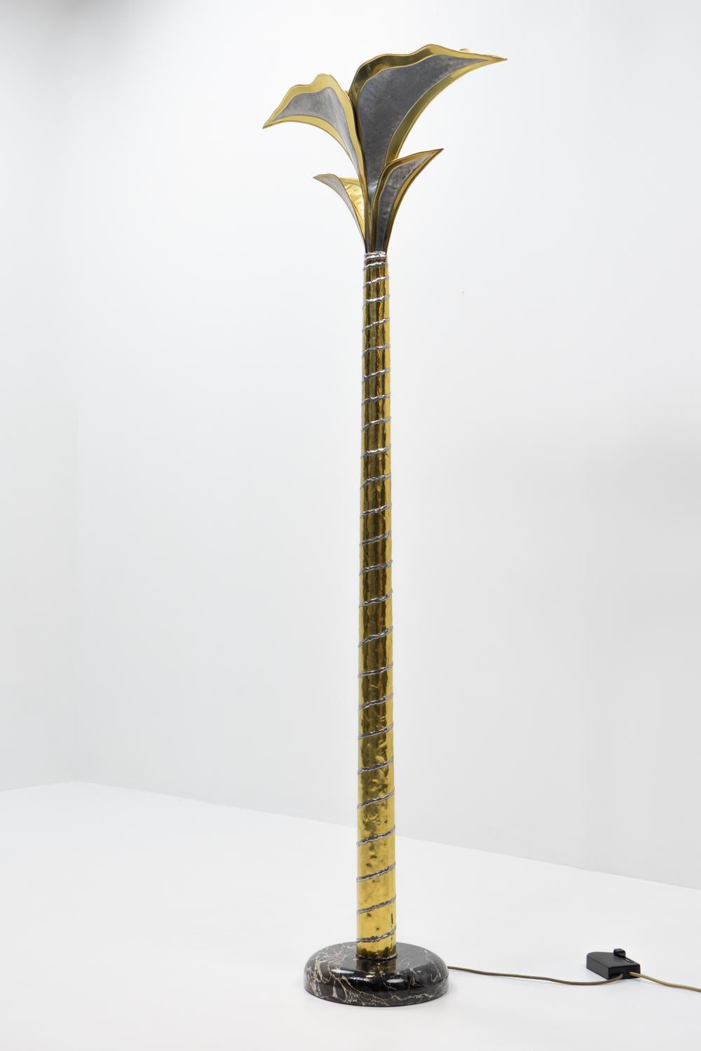 Mid-Century Modern Floor Lamp attr. to Henri Fernandez for Maison Honoré, France 1970s For Sale