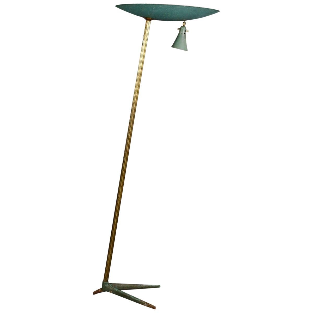 Floor Lamp Attributed to BBPR Studio in Brass and Iron, 1940s