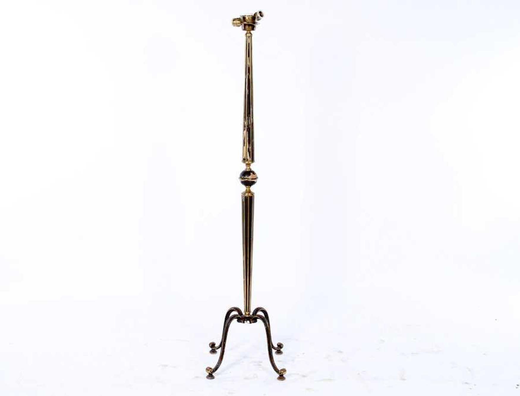French Gilbert Poillerat Attributed Floor Lamp