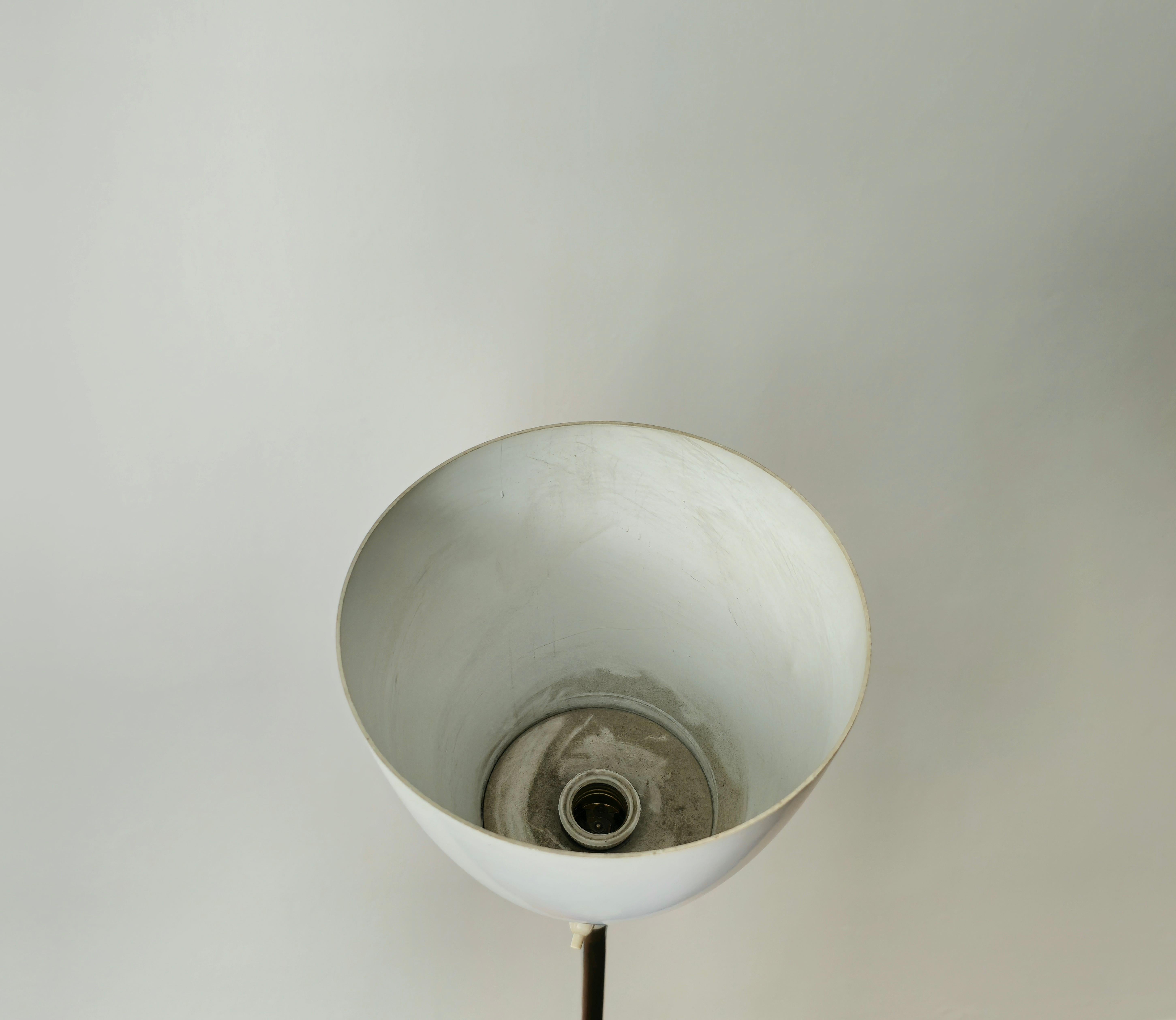 Floor Lamp Attributed to Stilnovo Brass Aluminum Marble Midcentury, Italy, 1950s For Sale 7