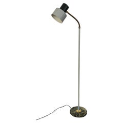 Vintage Floor Lamp Attributed to Stilux Aluminum Brass Marble Midcentury, Italy, 1950s