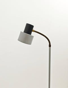 Floor Lamp Attributed to Stilux Aluminum Brass Marble Mid-Century Italy 60s