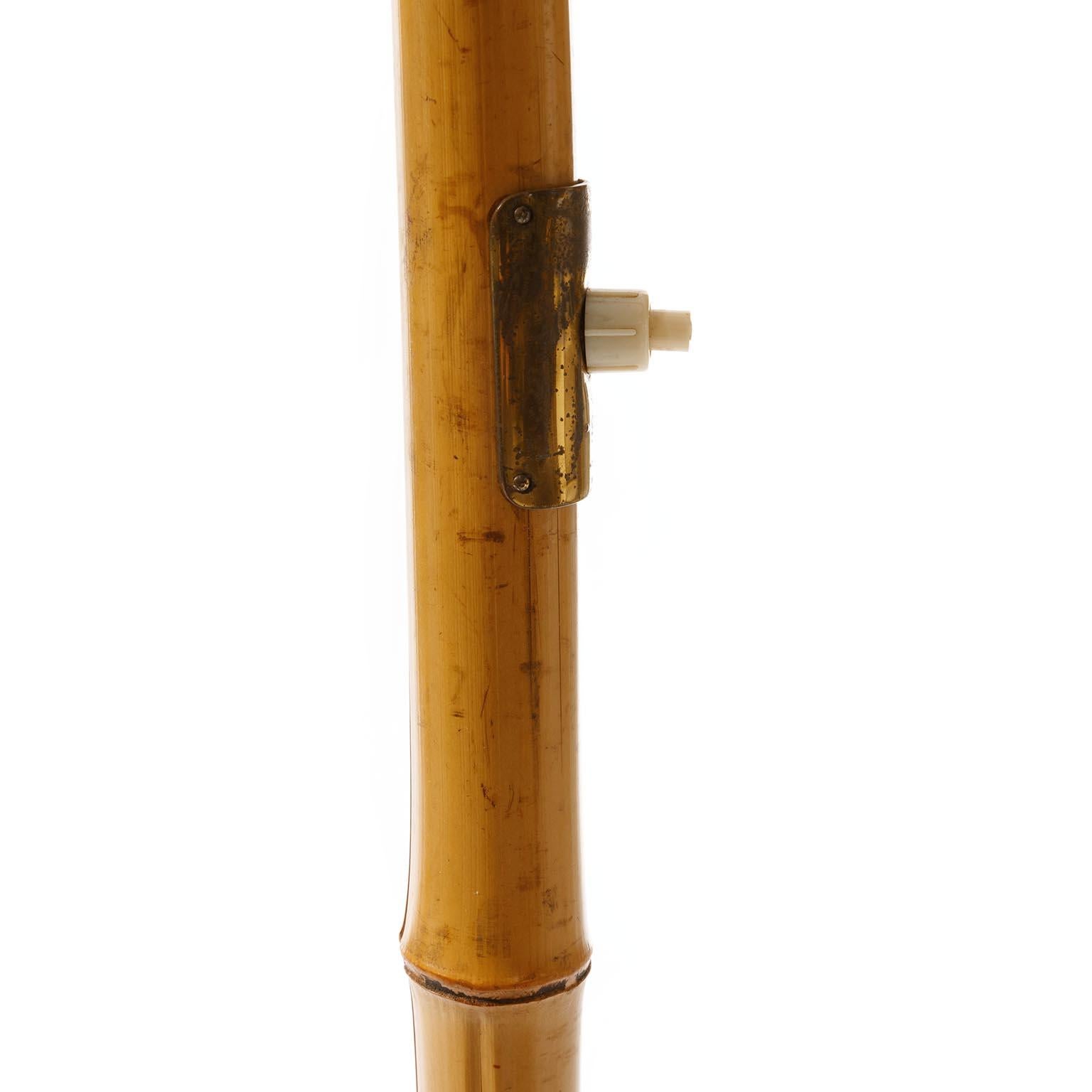 Floor Lamp, Bamboo Straw Patinated Brass, 1960 3