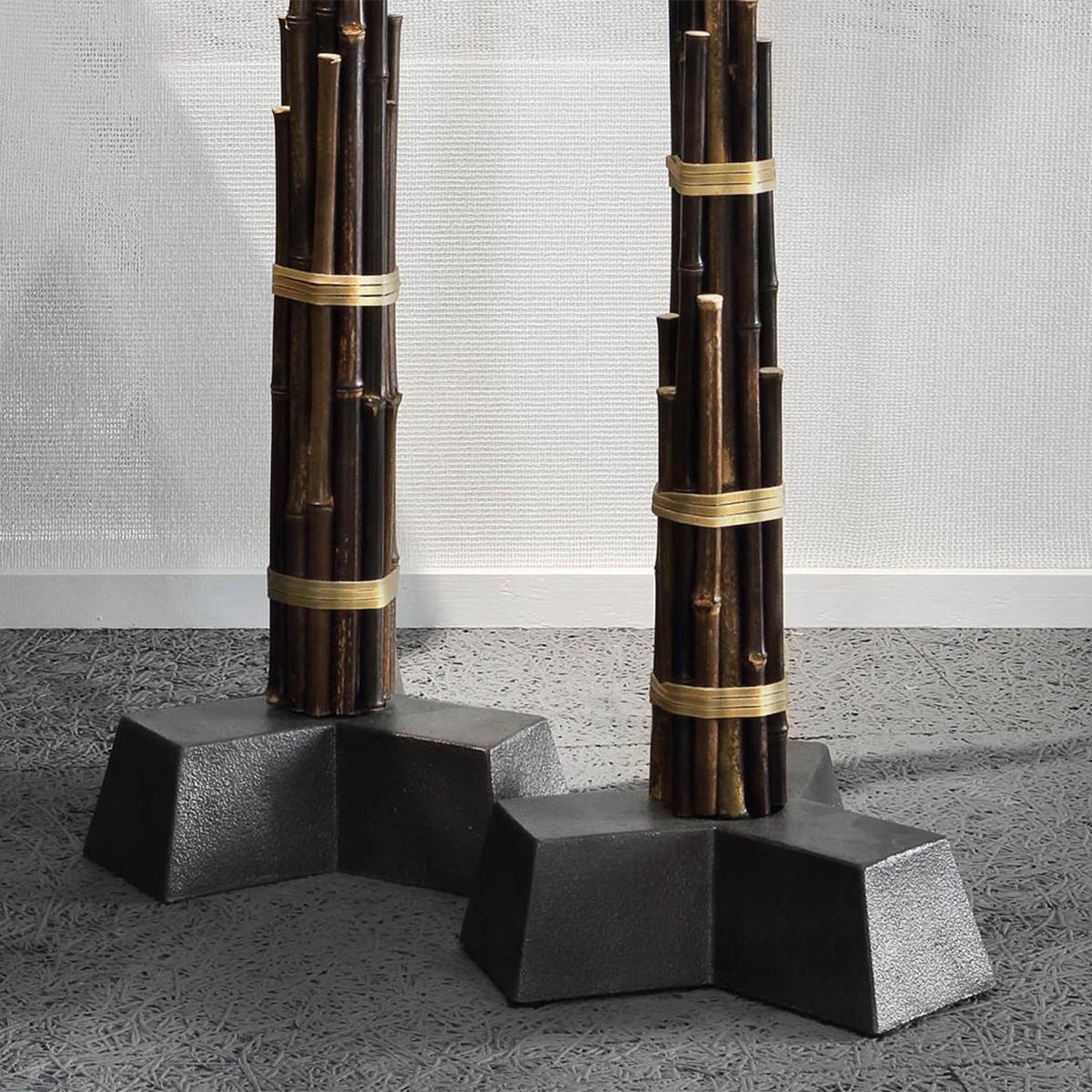 Brass Floor Lamp Bamboos Medium For Sale