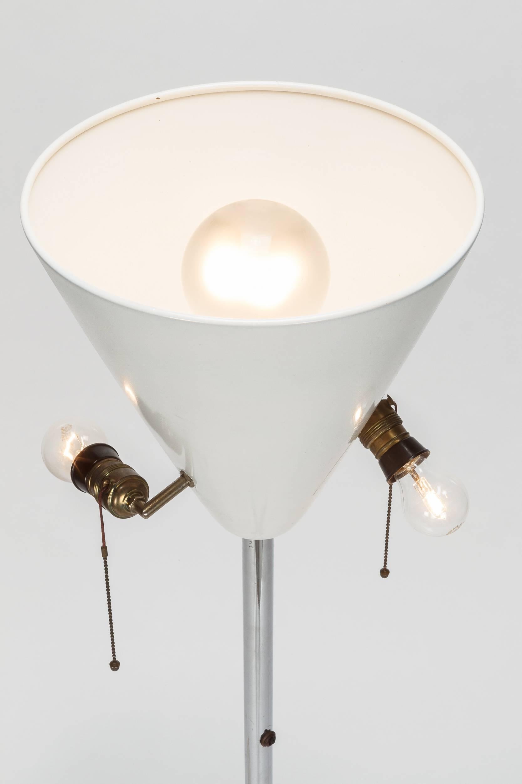 Stainless Steel Floor Lamp Bauhaus, 1930s For Sale