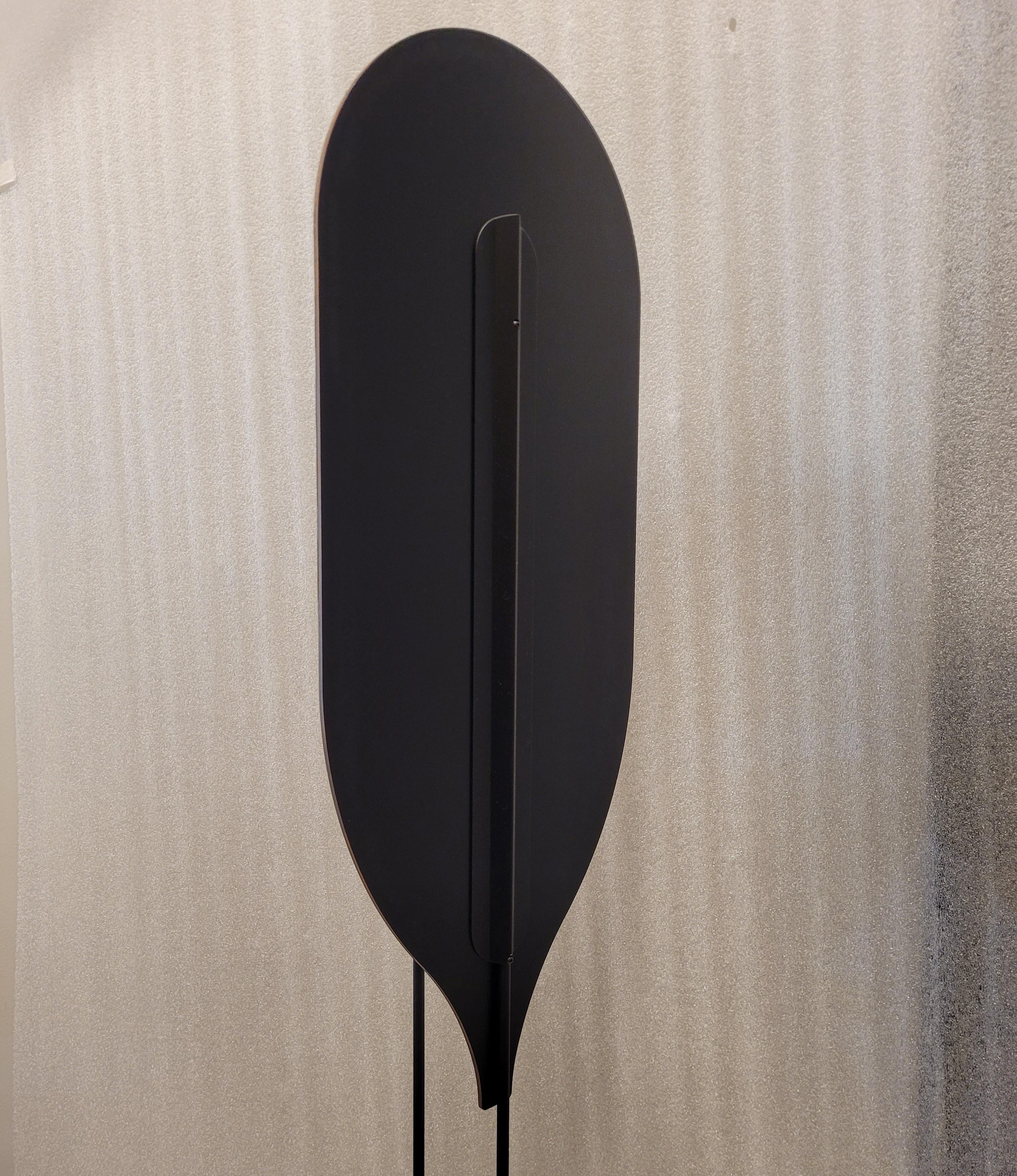 Floor Lamp black steel and Bronze finish by Carlo Zerbaro for ROCHE BOBOIS 2010 For Sale 2