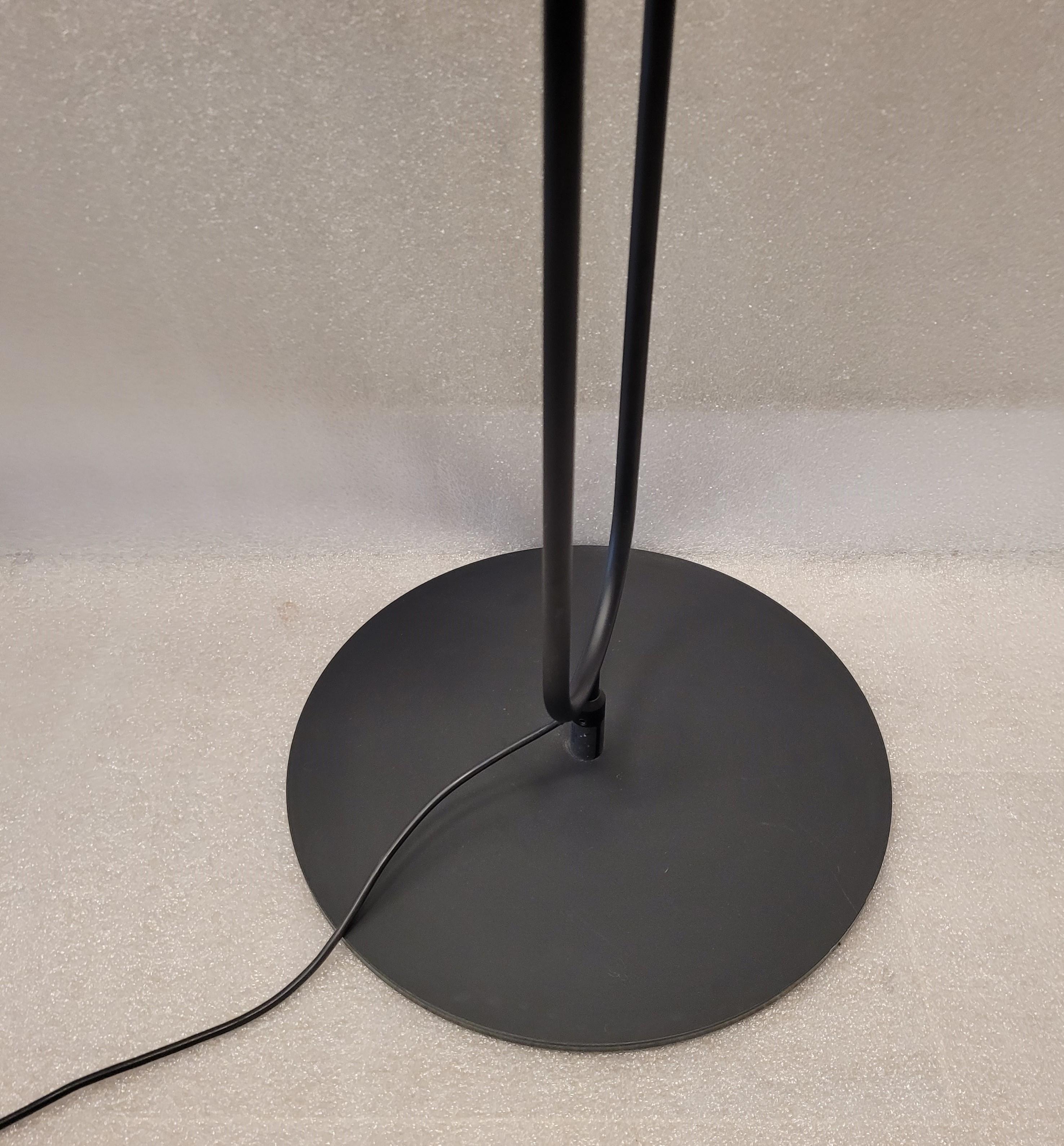 Contemporary Floor Lamp black steel and Bronze finish by Carlo Zerbaro for ROCHE BOBOIS 2010 For Sale
