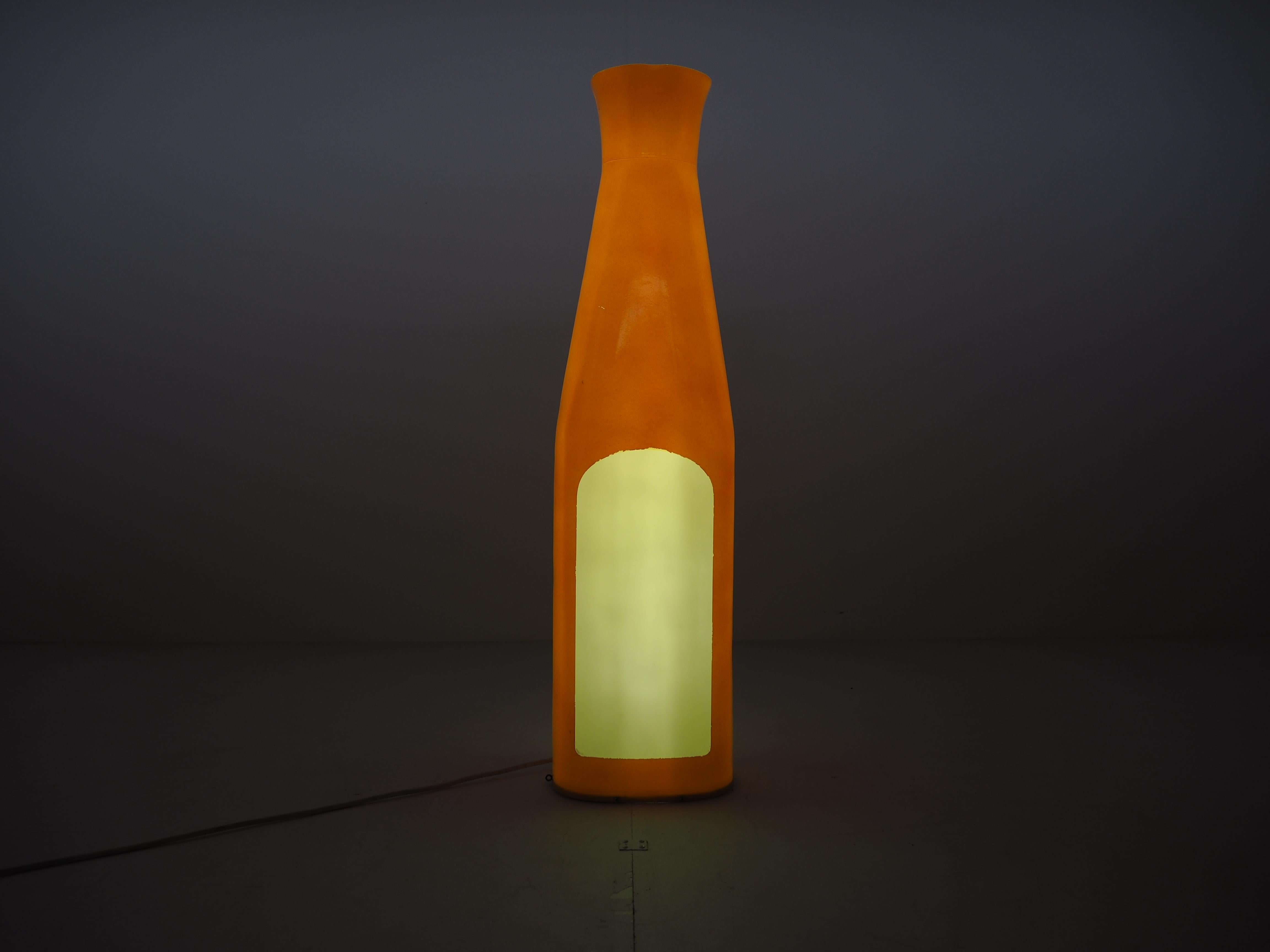 Contemporary Floor Lamp / Bottle Light Sign, Bar Sign