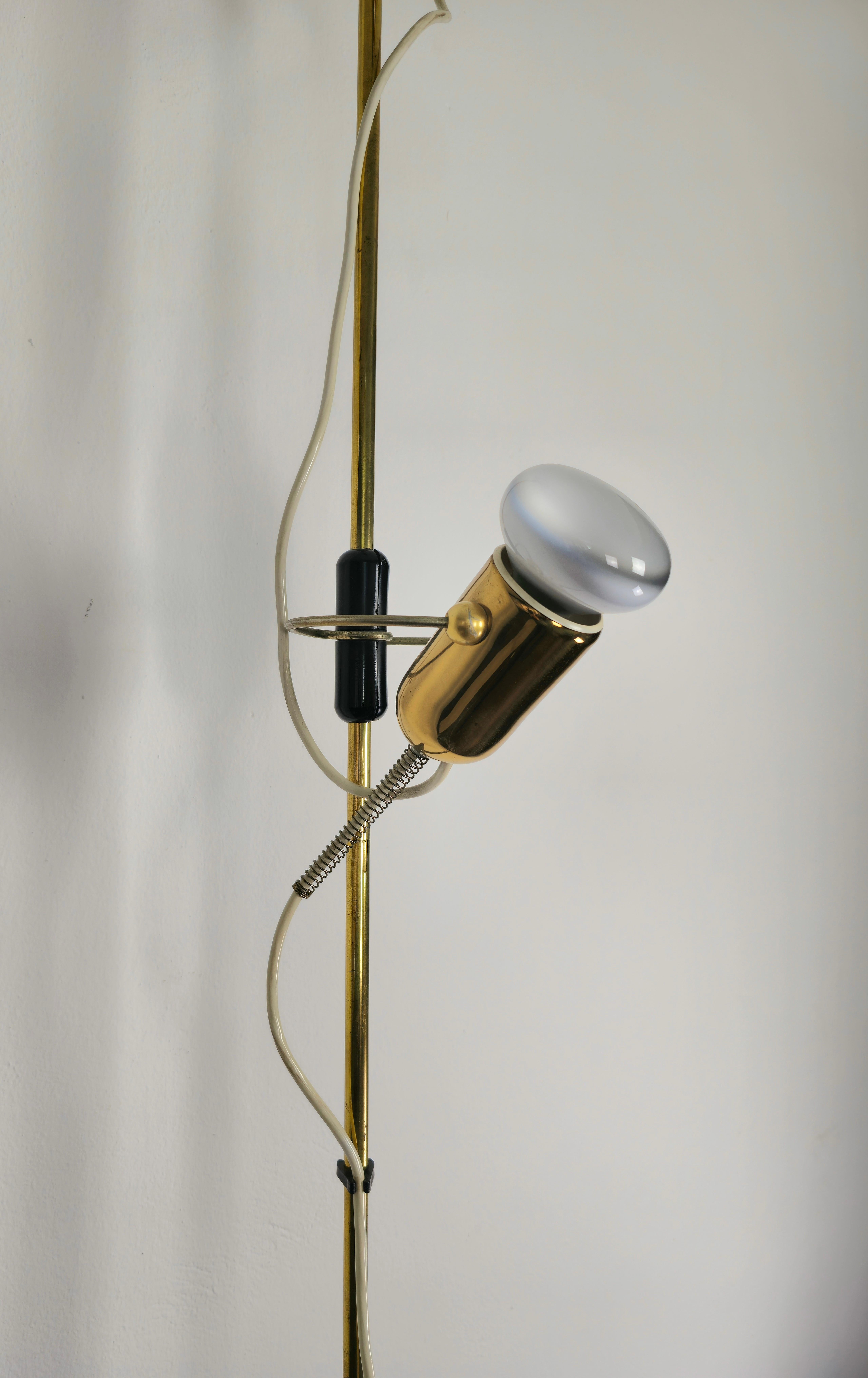 Floor Lamp Brass Golden Metal Francesco Fois for Reggiani Midcentury Italy 1970s 1
