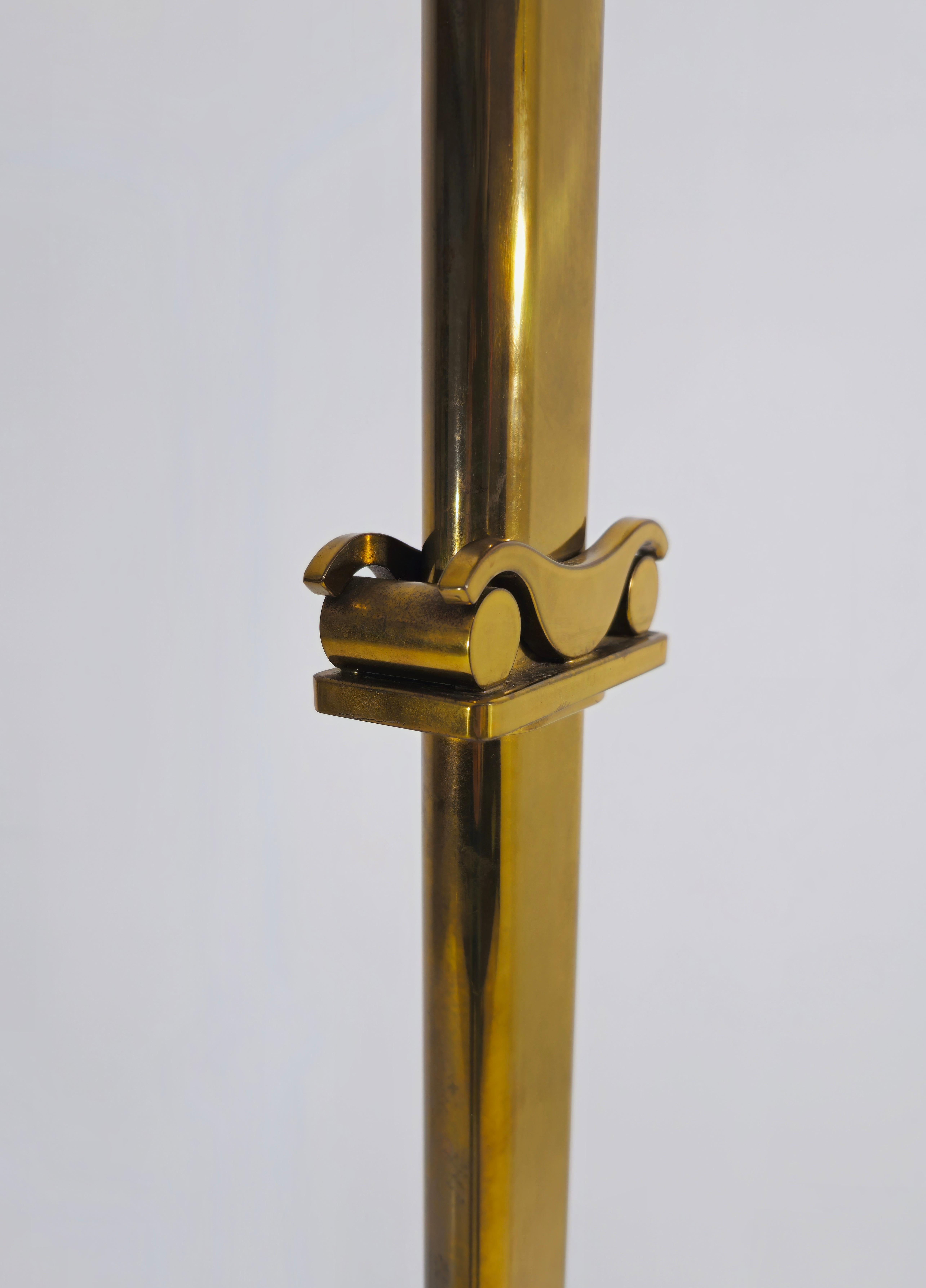Floor Lamp Brass Murano and Marble Design Italy 1970s Mid-Century Modern For Sale 5